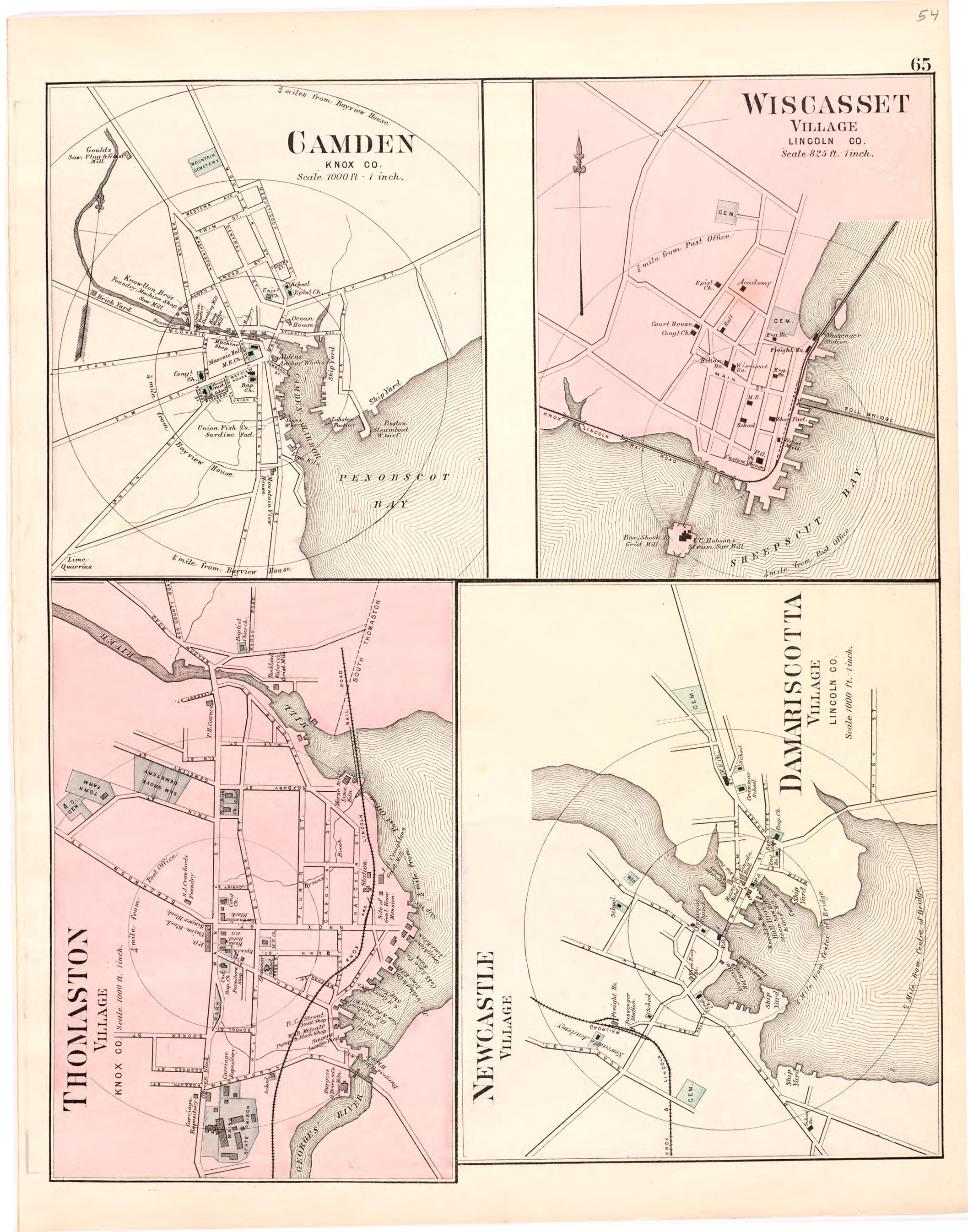 This old map of Maine, was created by Bourquin, F. (Frederick)|Bracher, Wm. (William)|Colby & Stuart|George N. Colby & Co in 1887