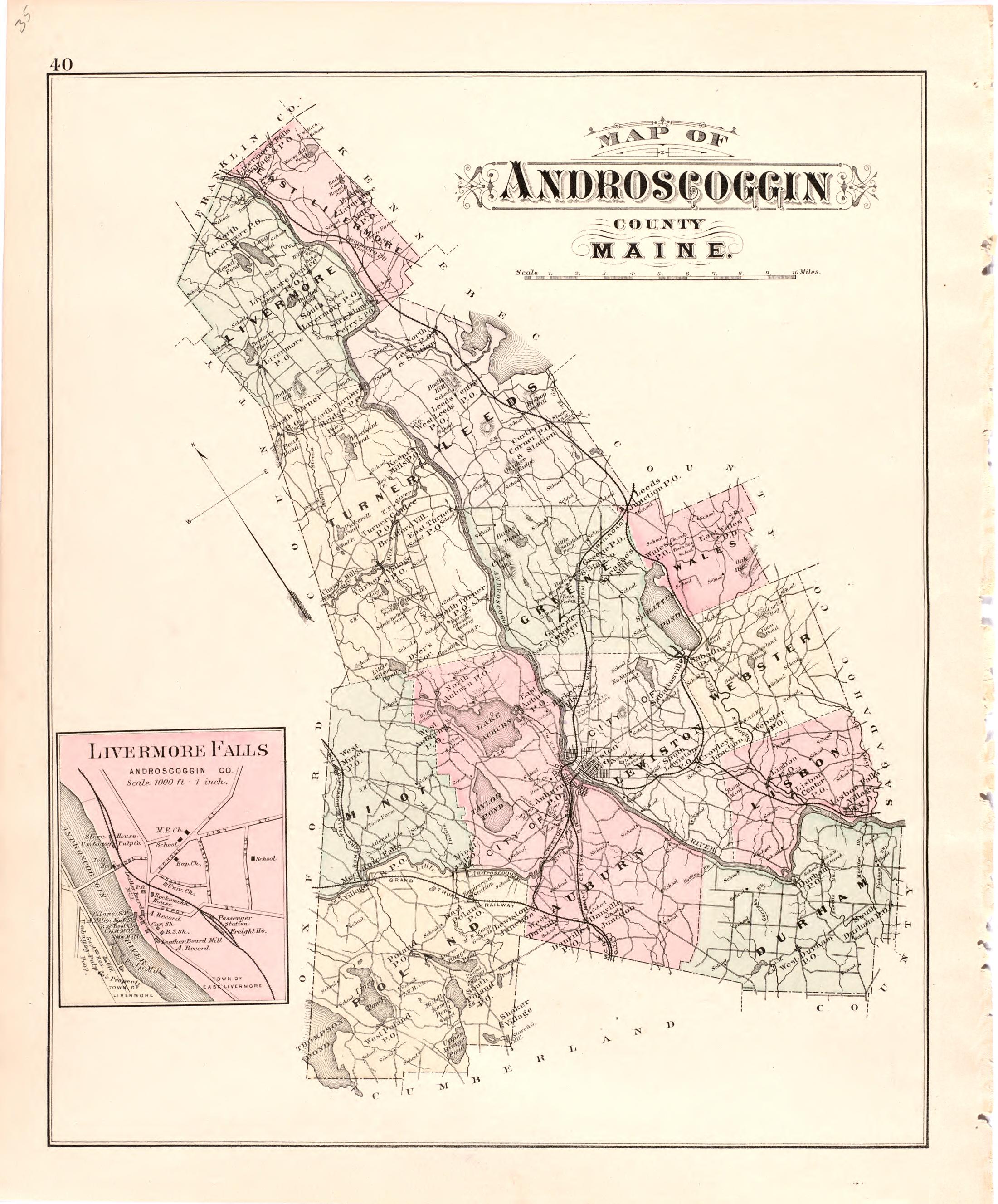 This old map of Maine, was created by Bourquin, F. (Frederick)|Bracher, Wm. (William)|Colby & Stuart|George N. Colby & Co in 1887