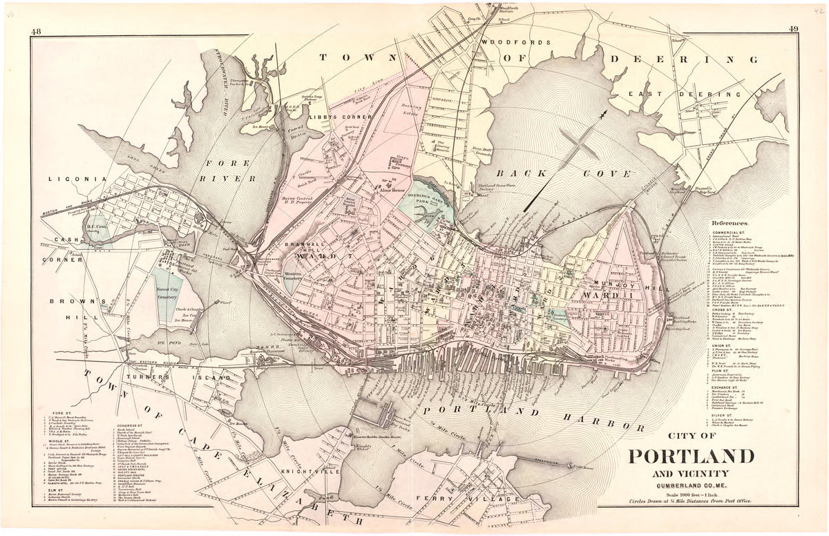City of Portland and Vicinity Cumberland County Me. from Colby&