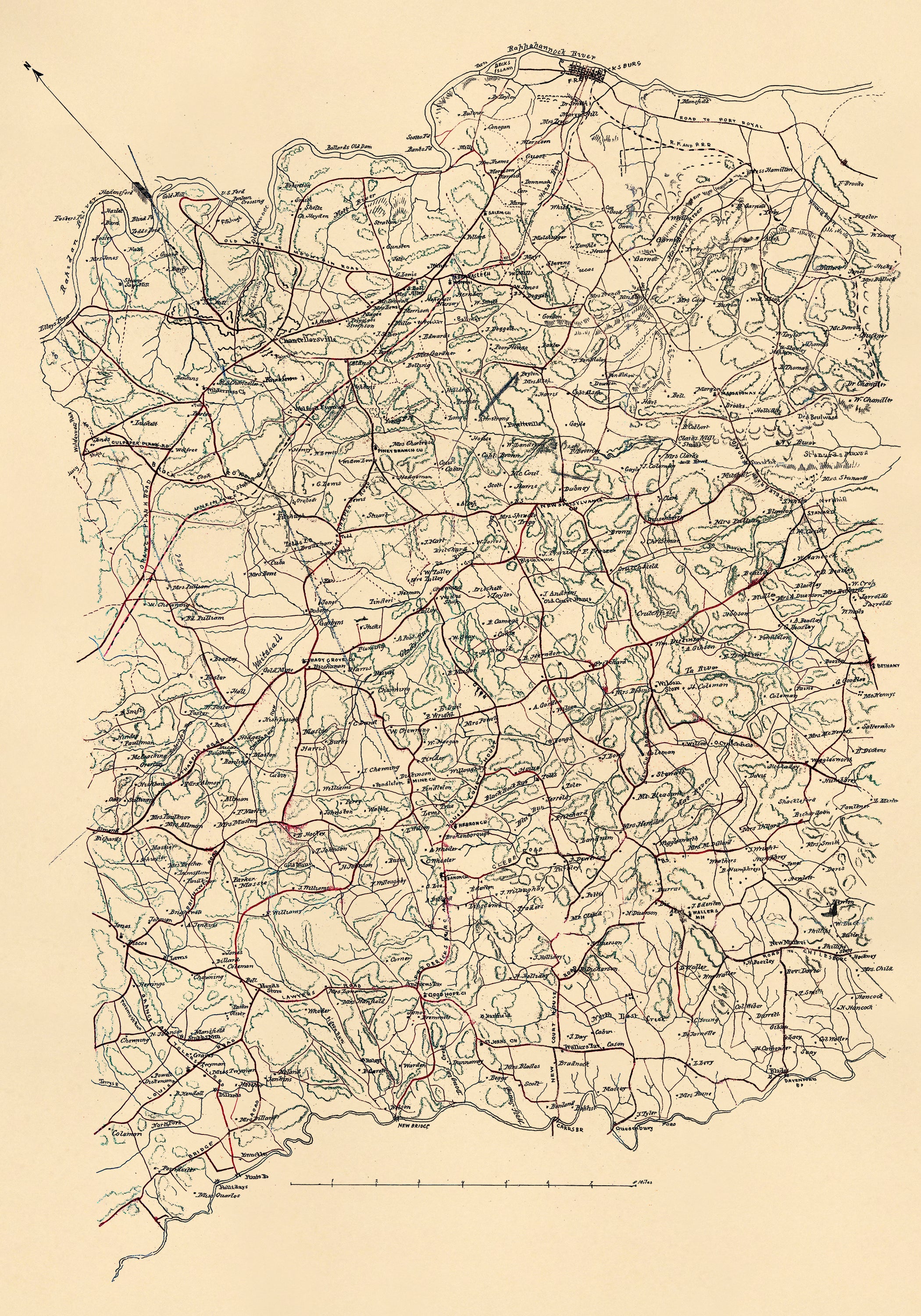 Map of Spotsylvania County, Va. 1860