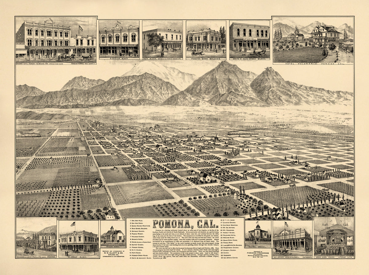 Pomona,California (Pomona, California) 1986 by Relic Map Company