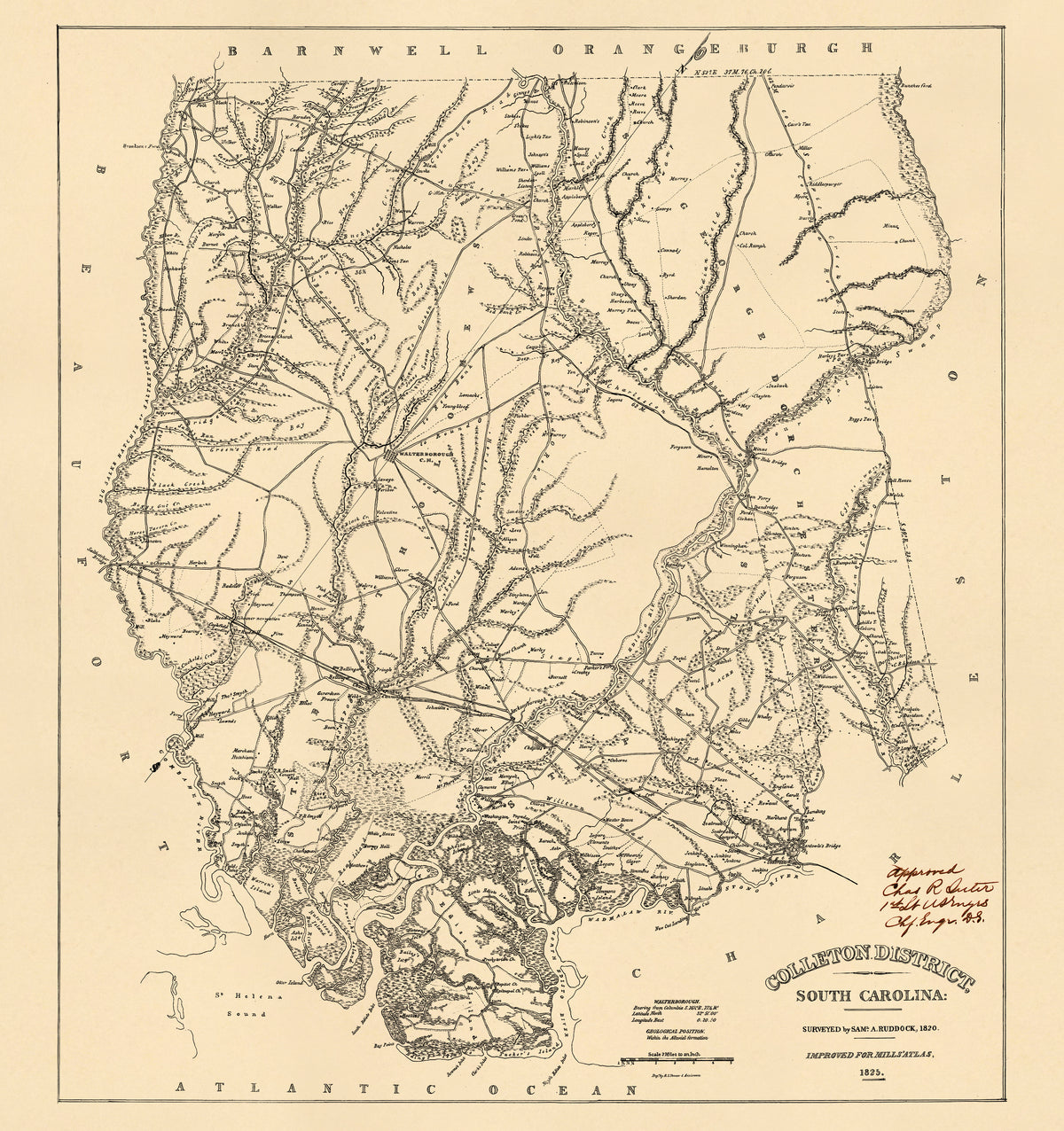 Colleton District, South Carolina 1825