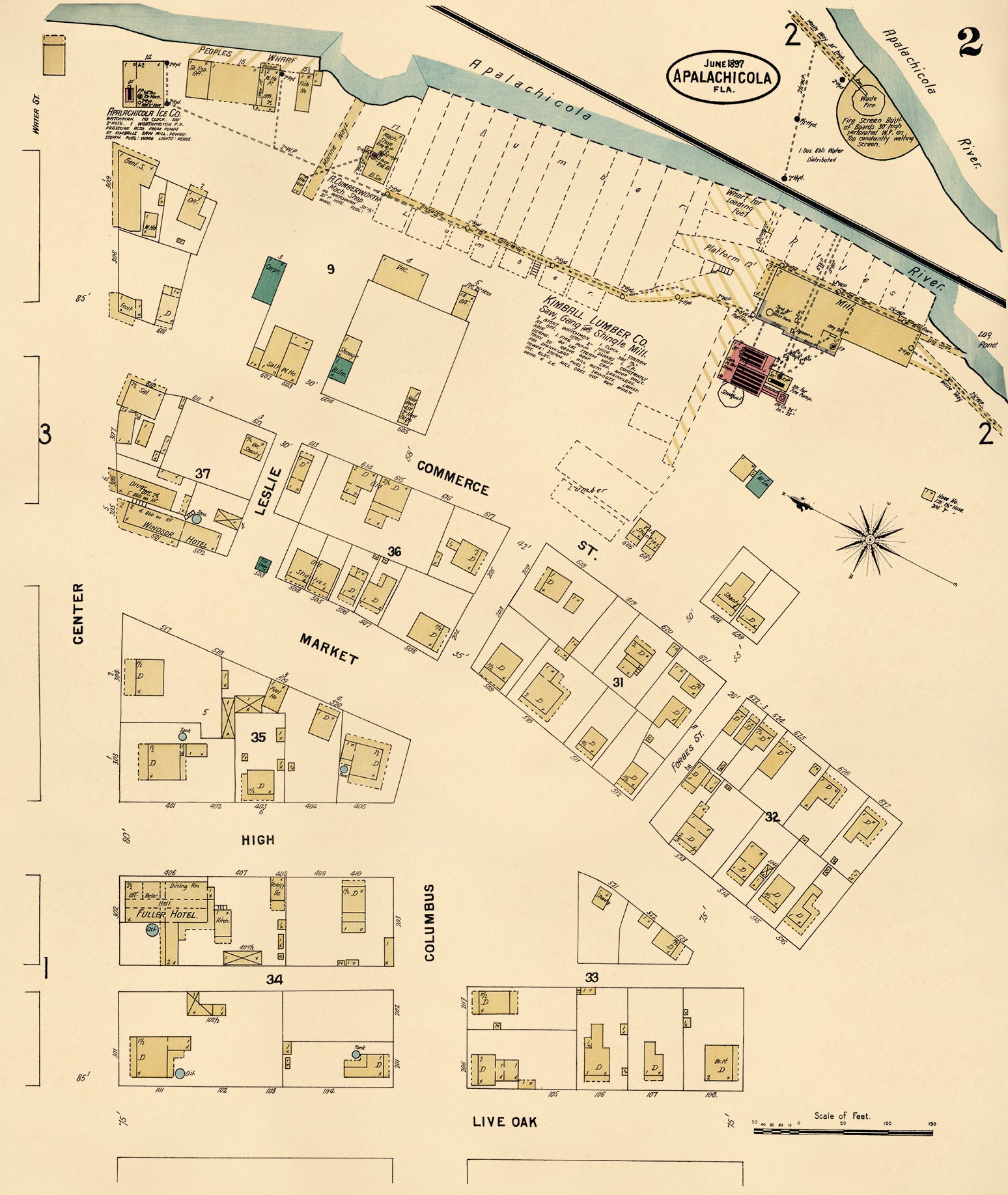 Apalachicola, Franklin County, Florida 1897 (Sheet 2 of 3)