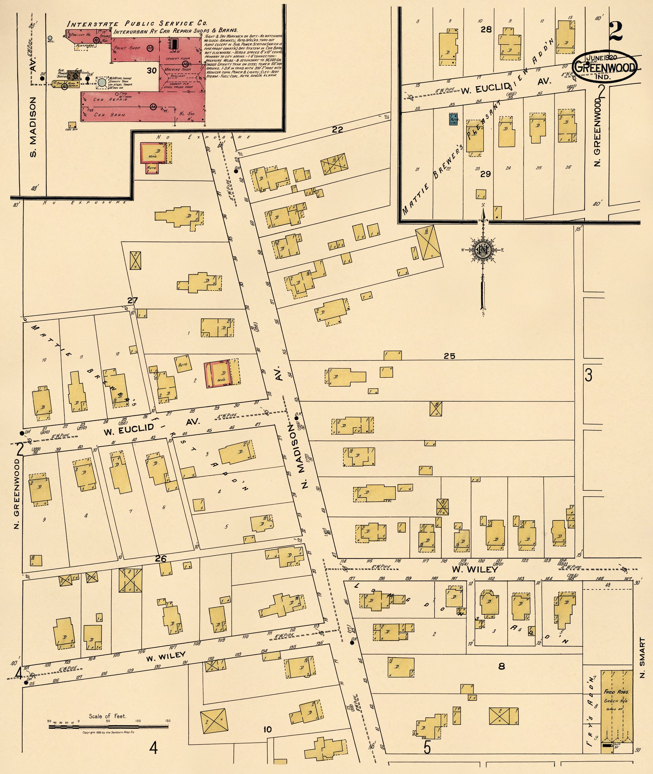 Greenwood, Johnson County, Indiana 1920 (Sheet 2 of 8)