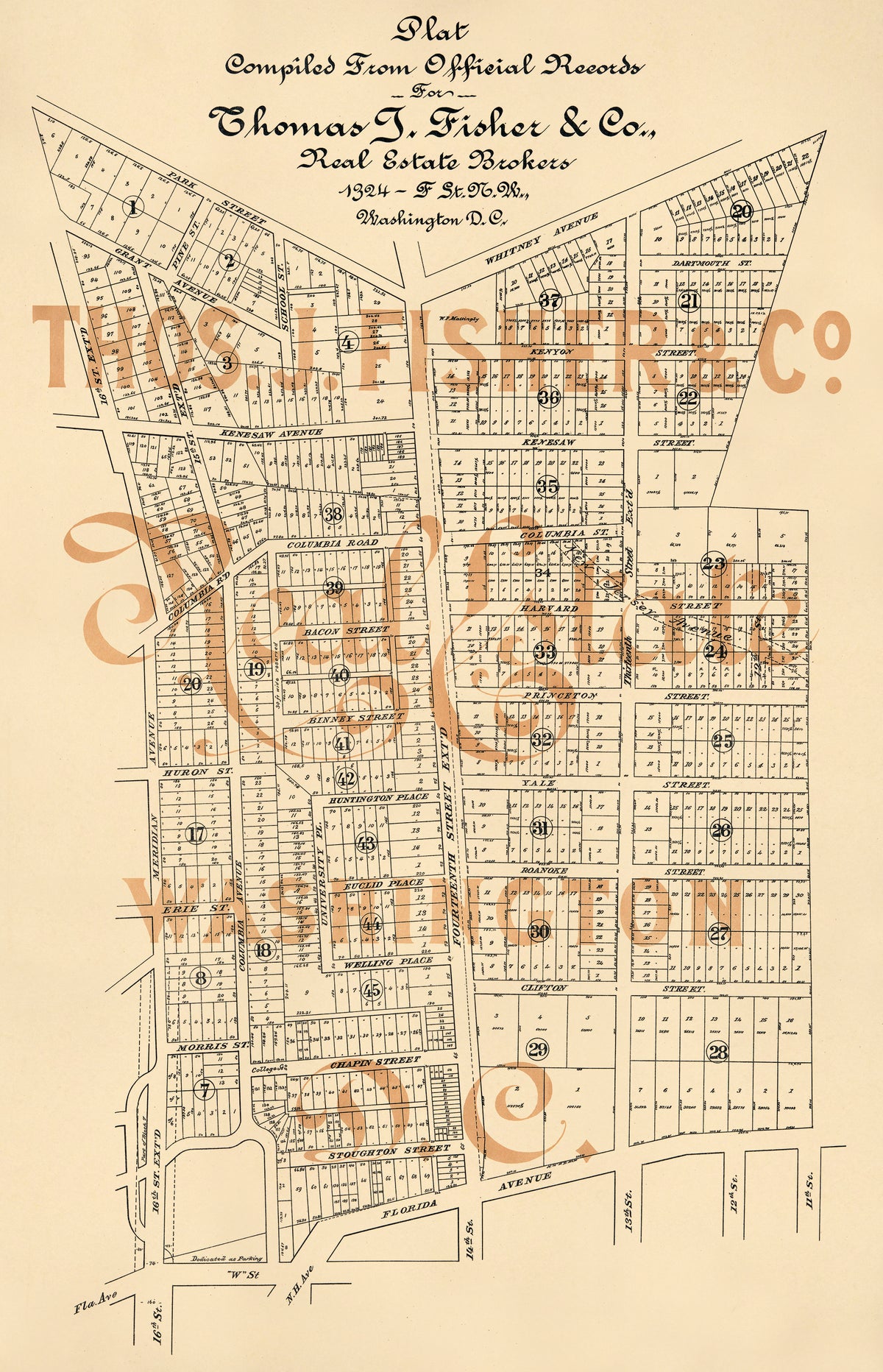 F St. N.W., Washington D.C. : parts of Mount Pleasant, Meridian Hill, and Columbia Heights, Washington D.C. 1899