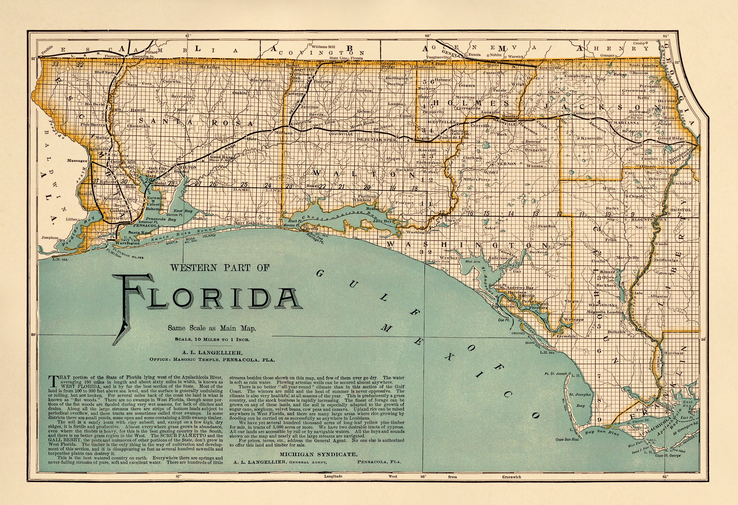Western Part of Florida 1890