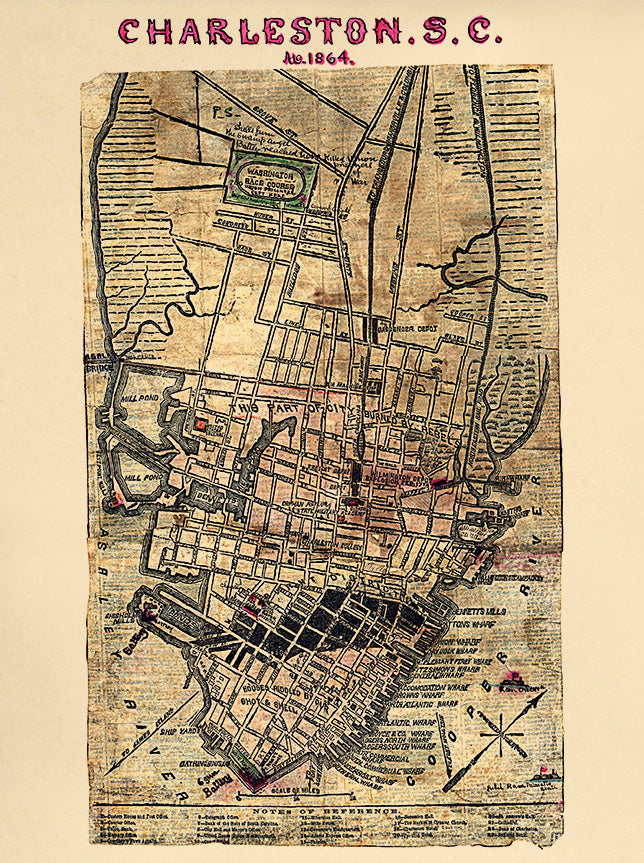 Charleston S.C., A.D. 1864 by Relic Map Company