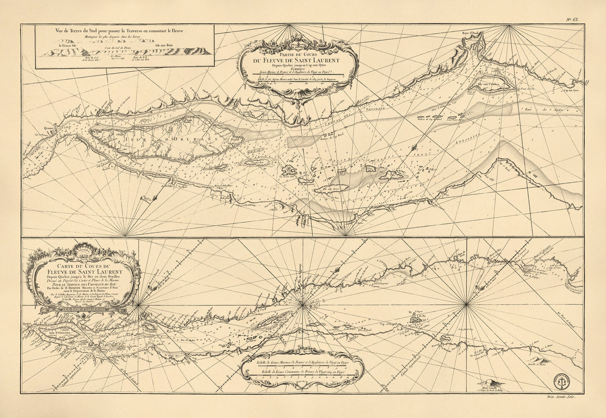 Carte Du Cours Du Fleuve De Saint Laurent Depuis Quebec Jusqu&