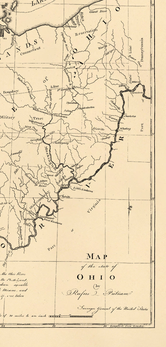 Map of the State of Ohio 1804