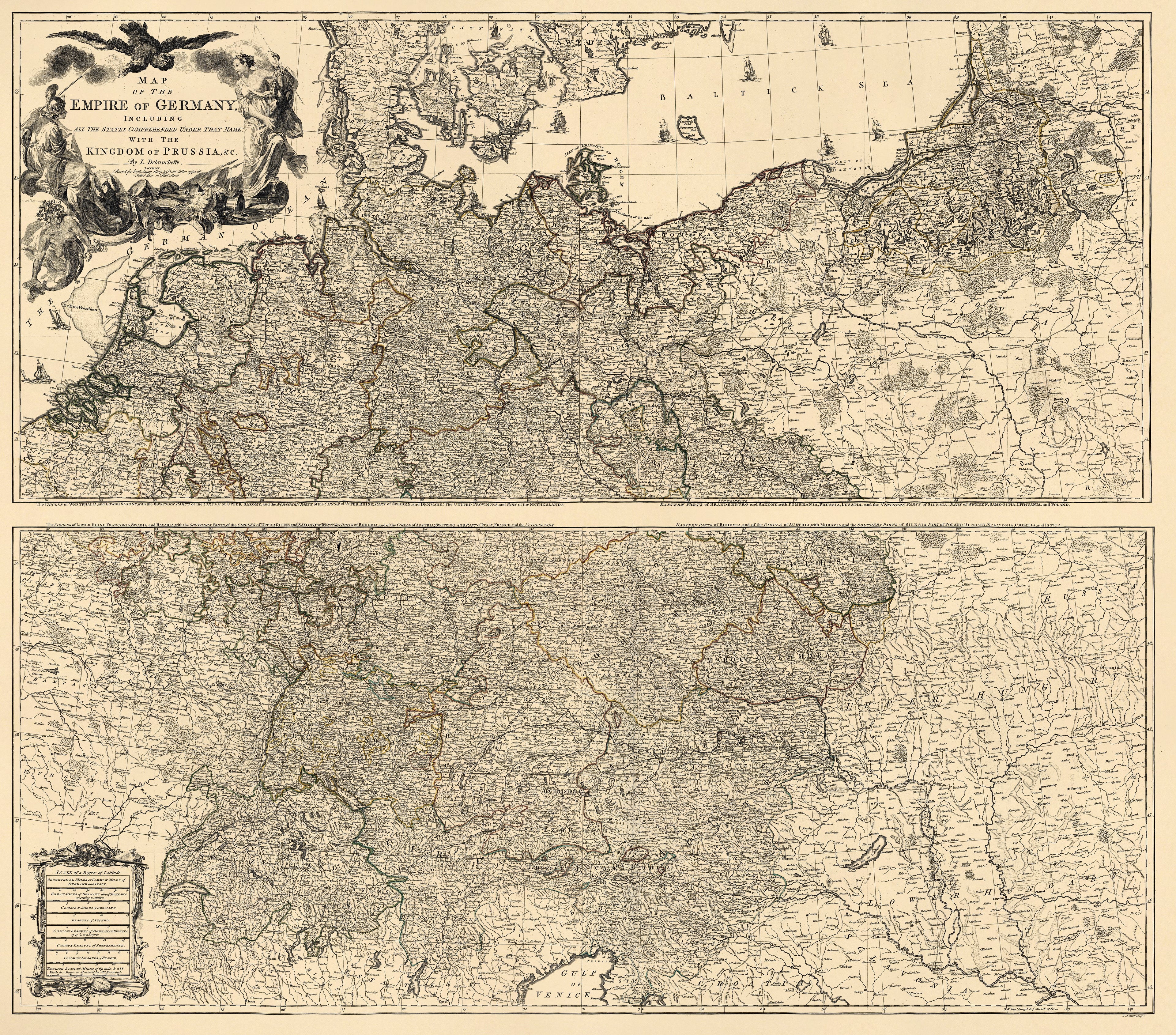Map of the Empire of Germany 1782 by Relic Map Company
