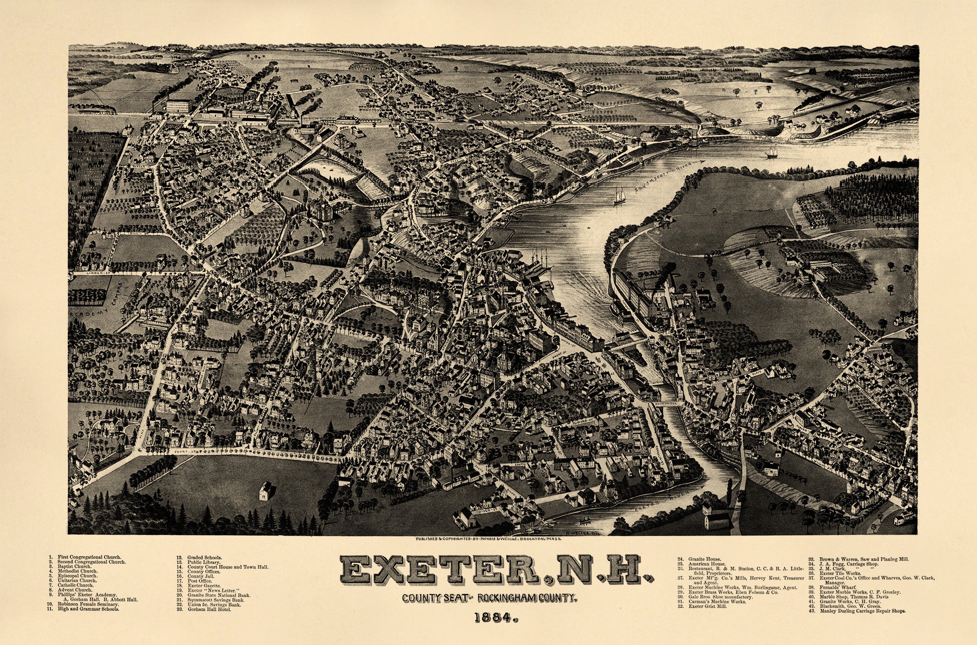Exeter, New Hampshire, County Seat of Rockingham County, 1884