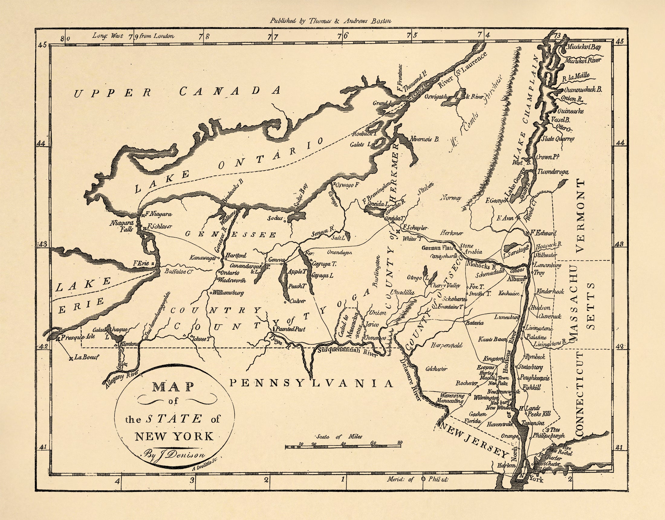 Map of the State of New York 1796