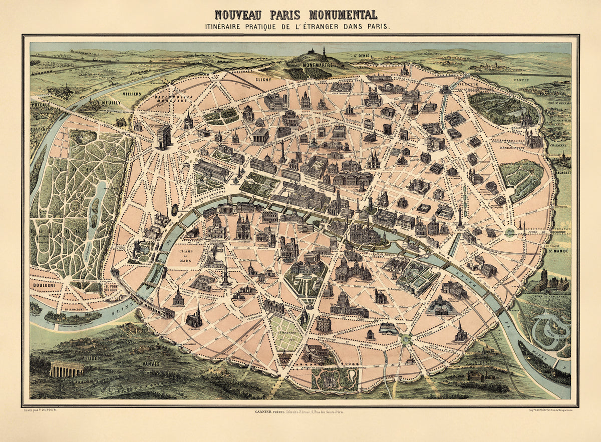 Nouveau Paris Monumental : Itinéraire Pratique De L&