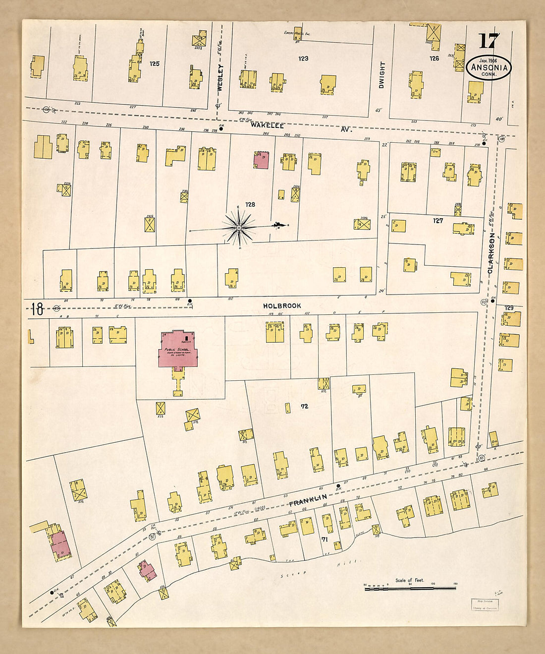This old map of Ansonia, New Haven County, Connecticut was created by Sanborn Map Company in 1906
