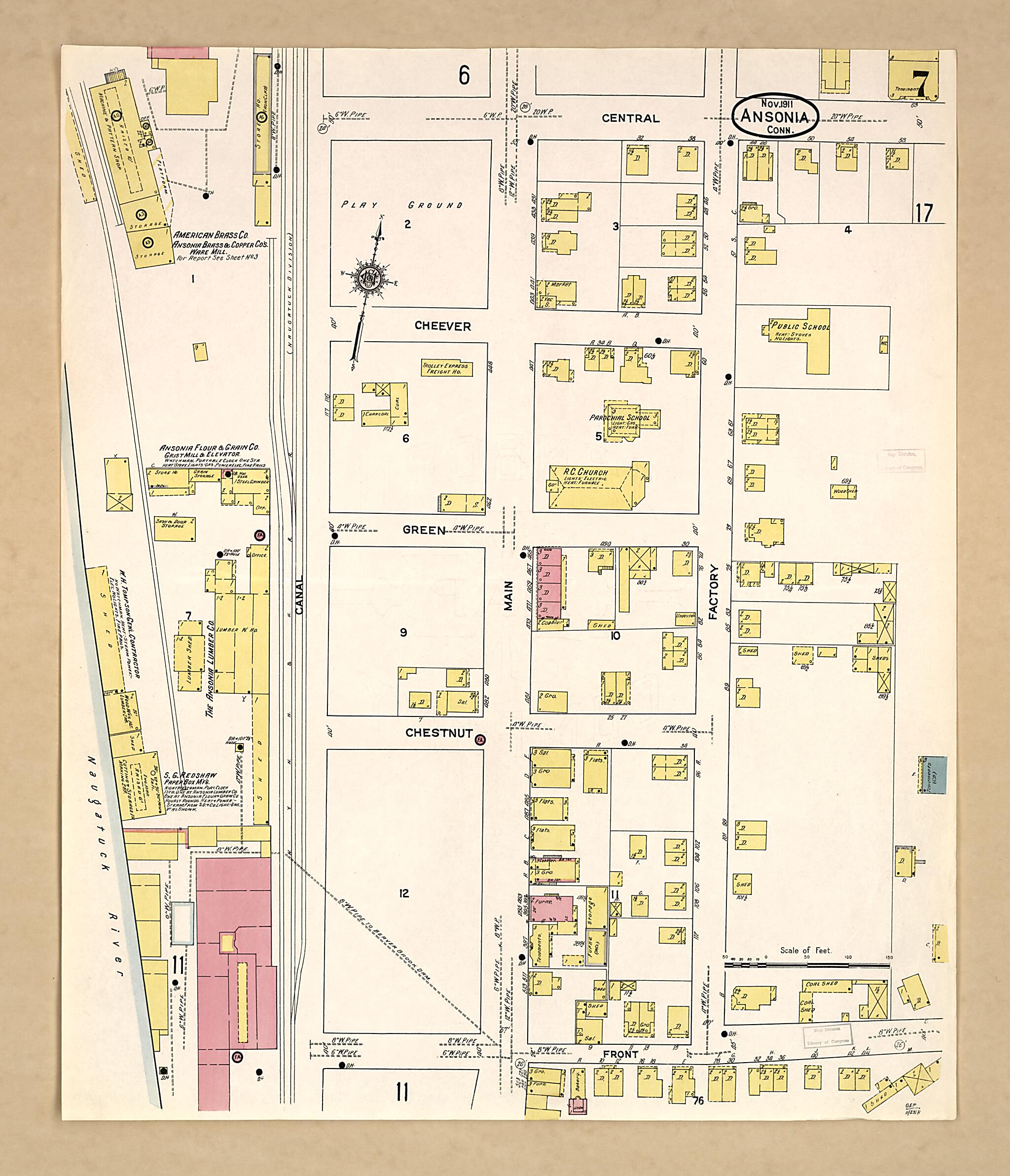 Ansonia, New Haven County, Connecticut 1911 (Sheet 7 of 25) by Relic Map Company