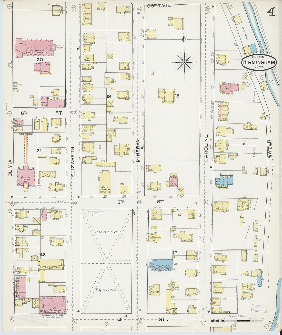 This old map of Shelton, New Haven County, Connecticut was created by Sanborn Map Company in 1892