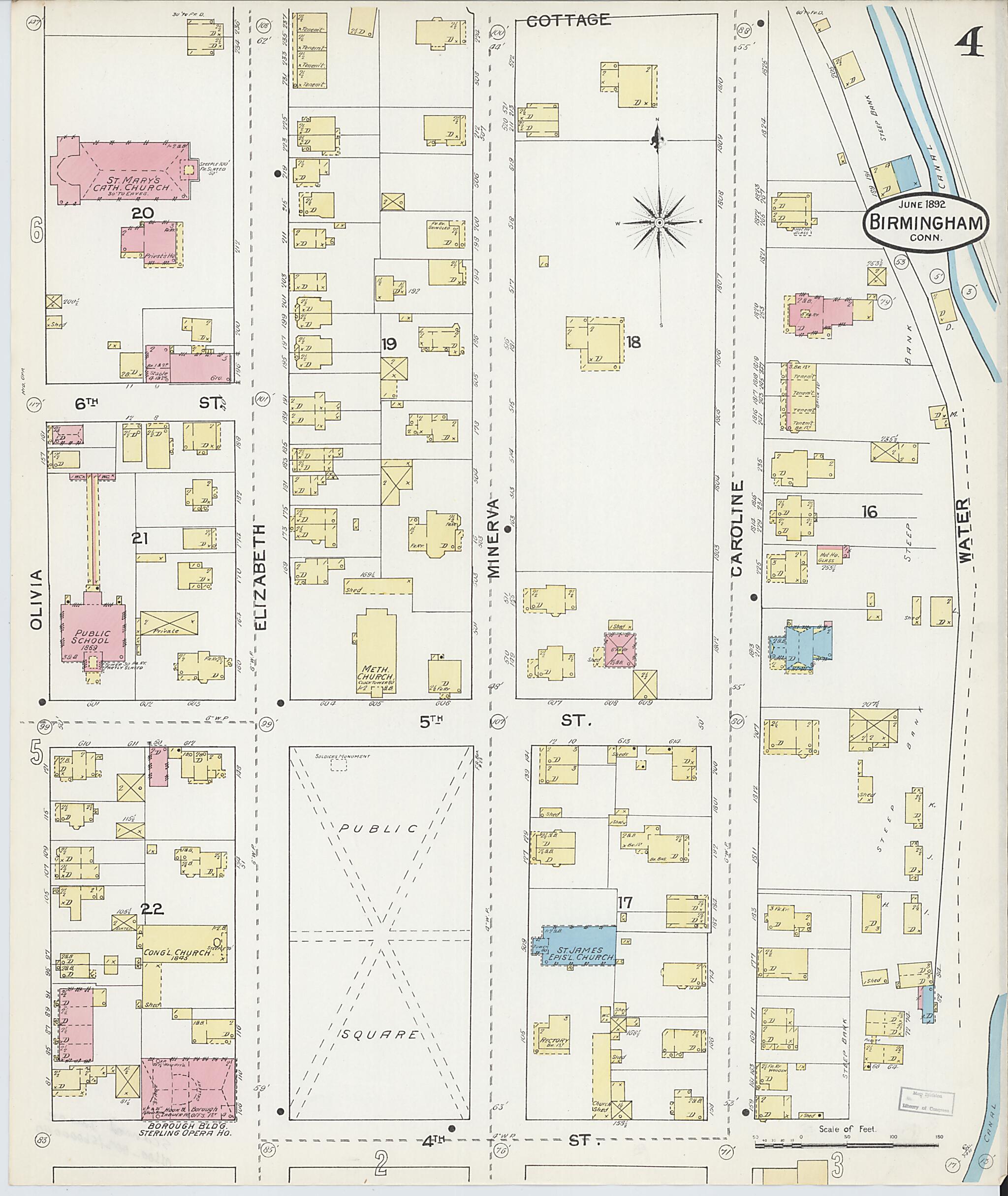 This old map of Shelton, New Haven County, Connecticut was created by Sanborn Map Company in 1892