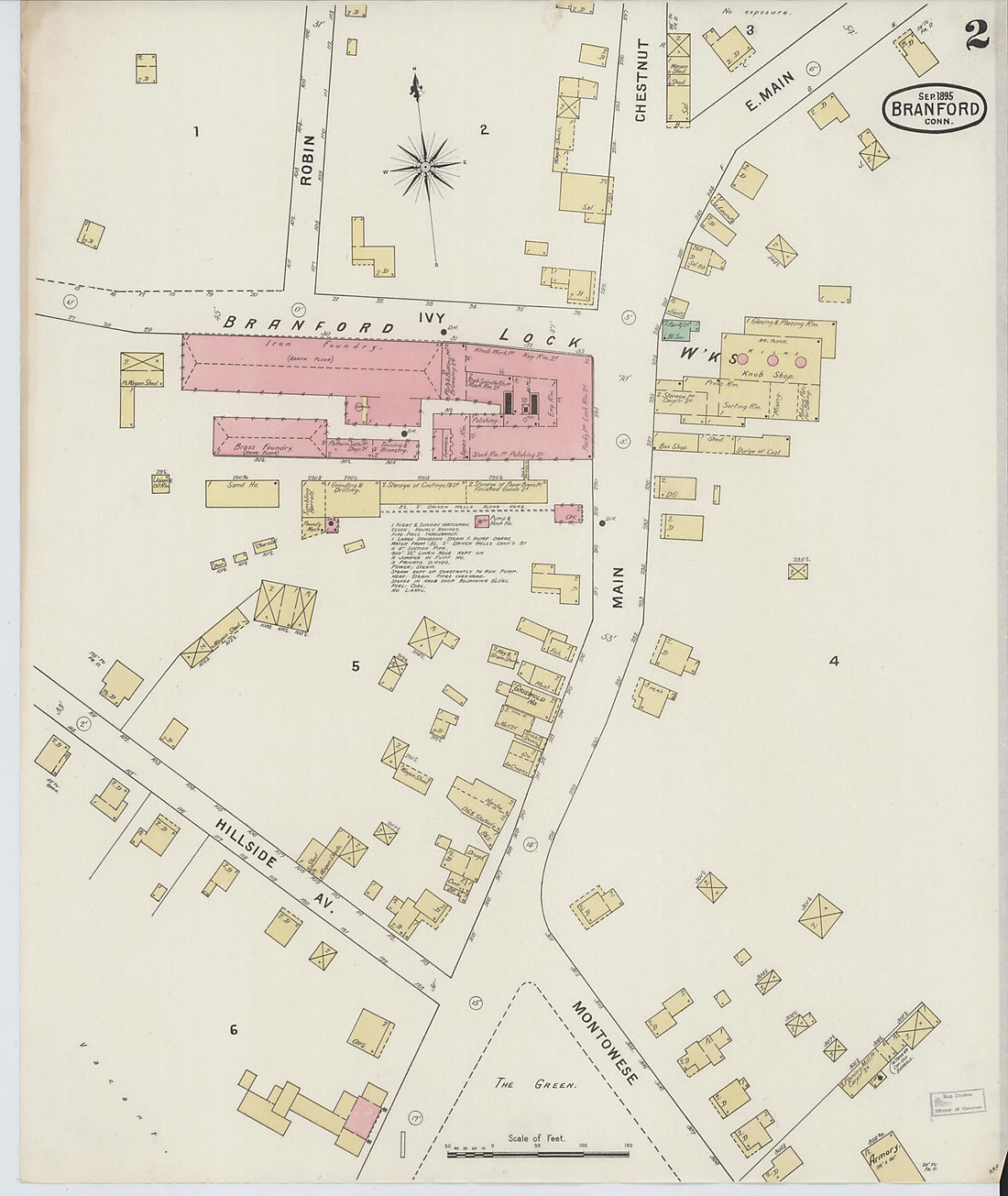 This old map of Branford, New Haven County, Connecticut was created by Sanborn Map Company in 1895