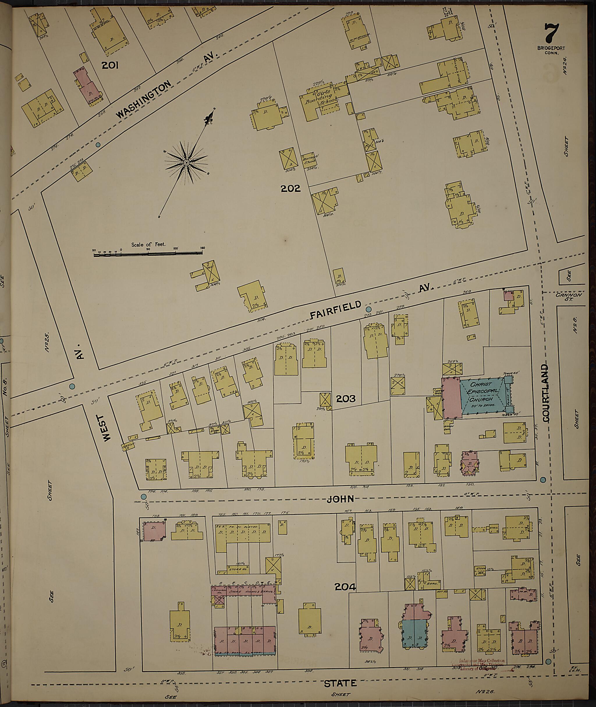 This old map of Bridgeport, Fairfield County, Connecticut was created by Sanborn Map Company in 1889