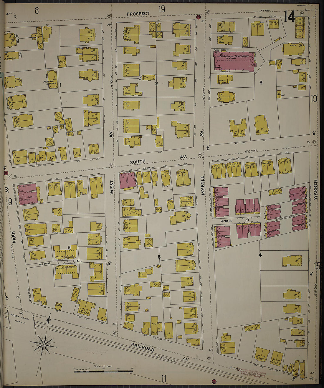 This old map of Bridgeport, Fairfield County, Connecticut was created by Sanborn Map Company in 1898