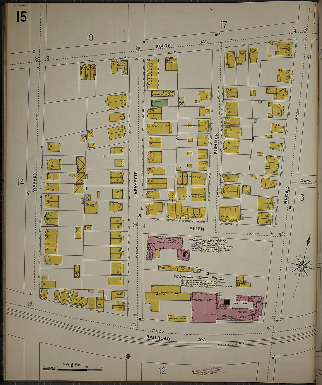 This old map of Bridgeport, Fairfield County, Connecticut was created by Sanborn Map Company in 1898