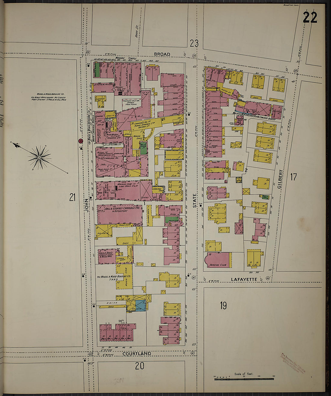 This old map of Bridgeport, Fairfield County, Connecticut was created by Sanborn Map Company in 1898