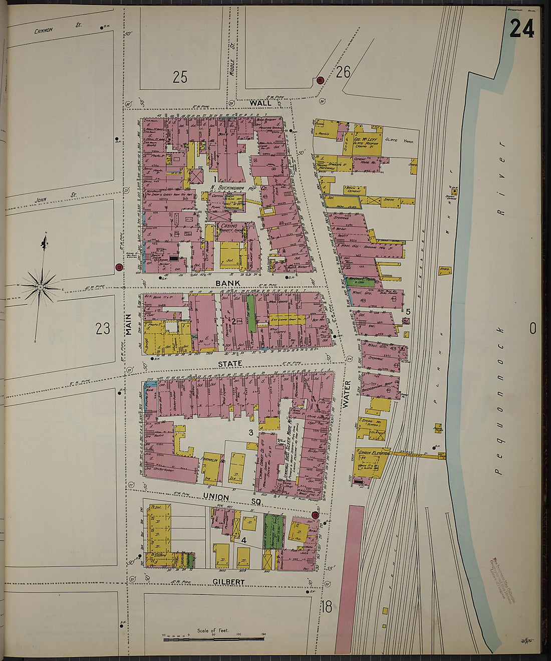 This old map of Bridgeport, Fairfield County, Connecticut was created by Sanborn Map Company in 1898