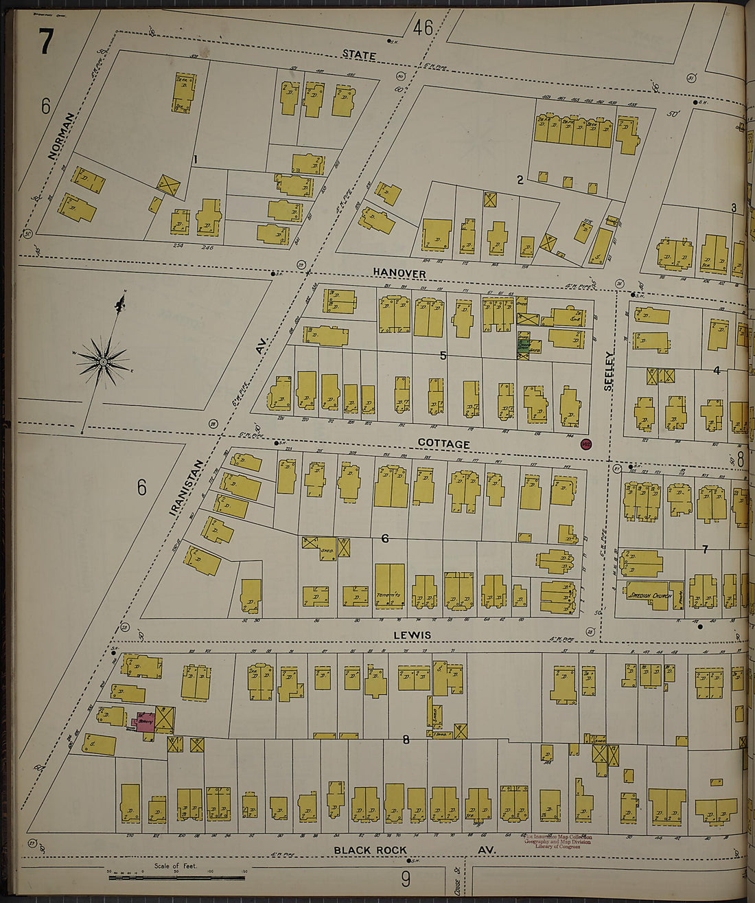 This old map of Bridgeport, Fairfield County, Connecticut was created by Sanborn Map Company in 1898