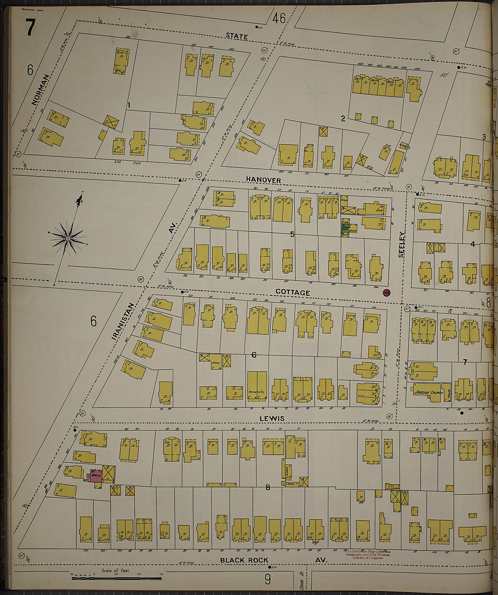 This old map of Bridgeport, Fairfield County, Connecticut was created by Sanborn Map Company in 1898