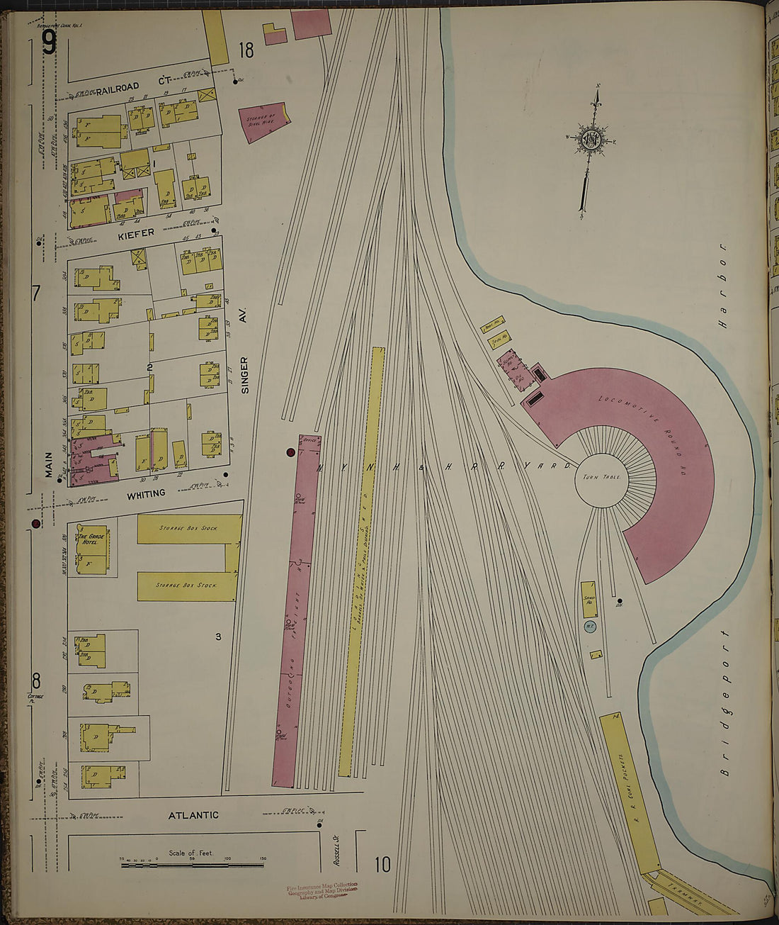 This old map of Bridgeport, Fairfield County, Connecticut was created by Sanborn Map Company in 1913