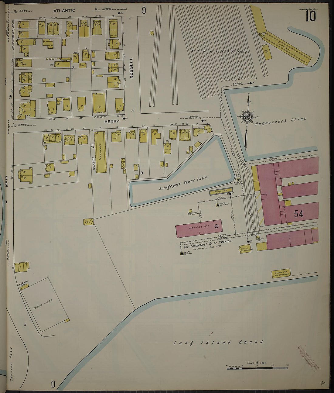 This old map of Bridgeport, Fairfield County, Connecticut was created by Sanborn Map Company in 1913