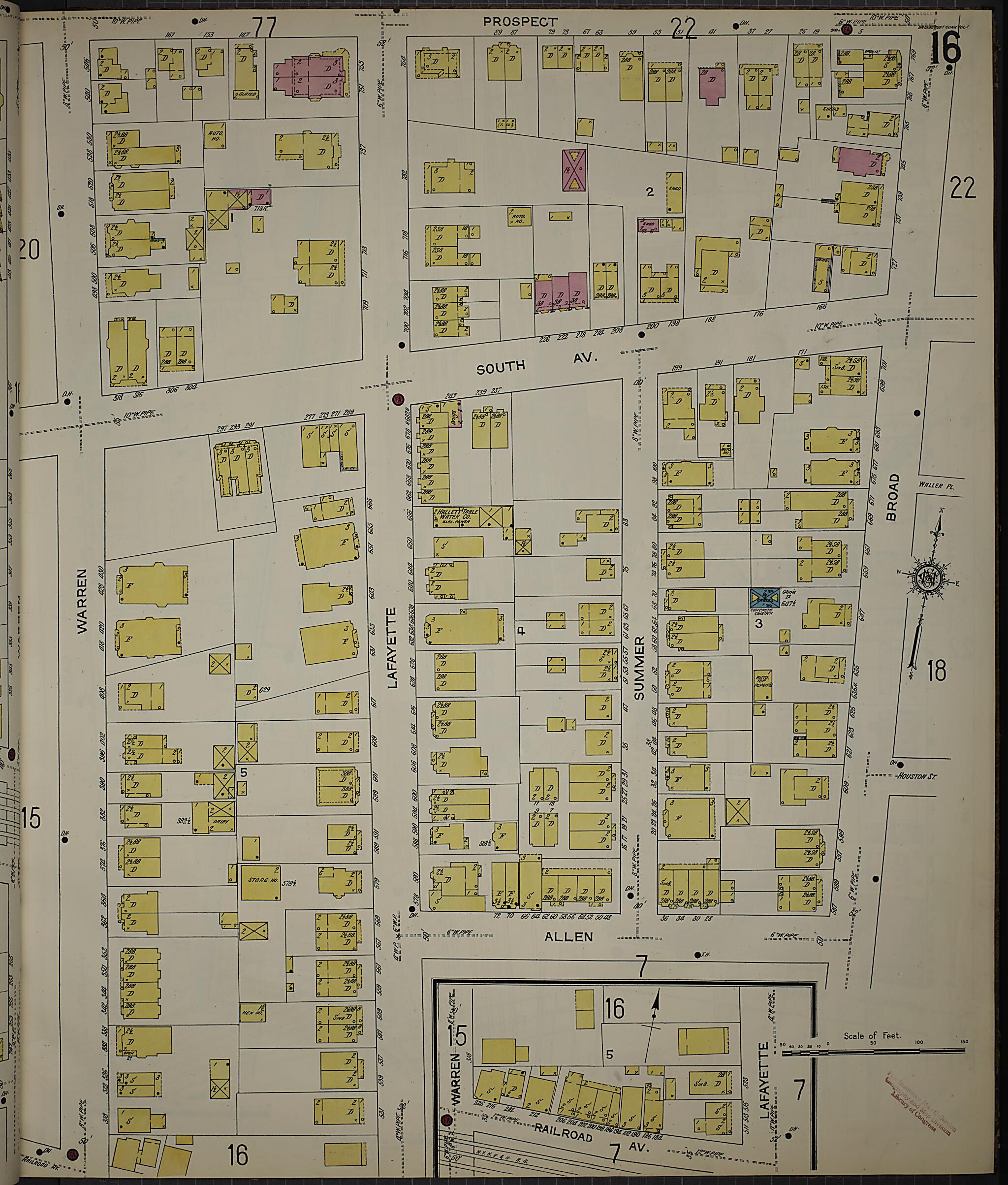 This old map of Bridgeport, Fairfield County, Connecticut was created by Sanborn Map Company in 1913