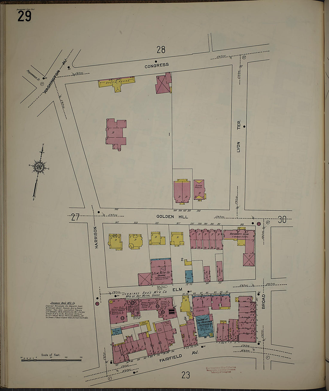This old map of Bridgeport, Fairfield County, Connecticut was created by Sanborn Map Company in 1913
