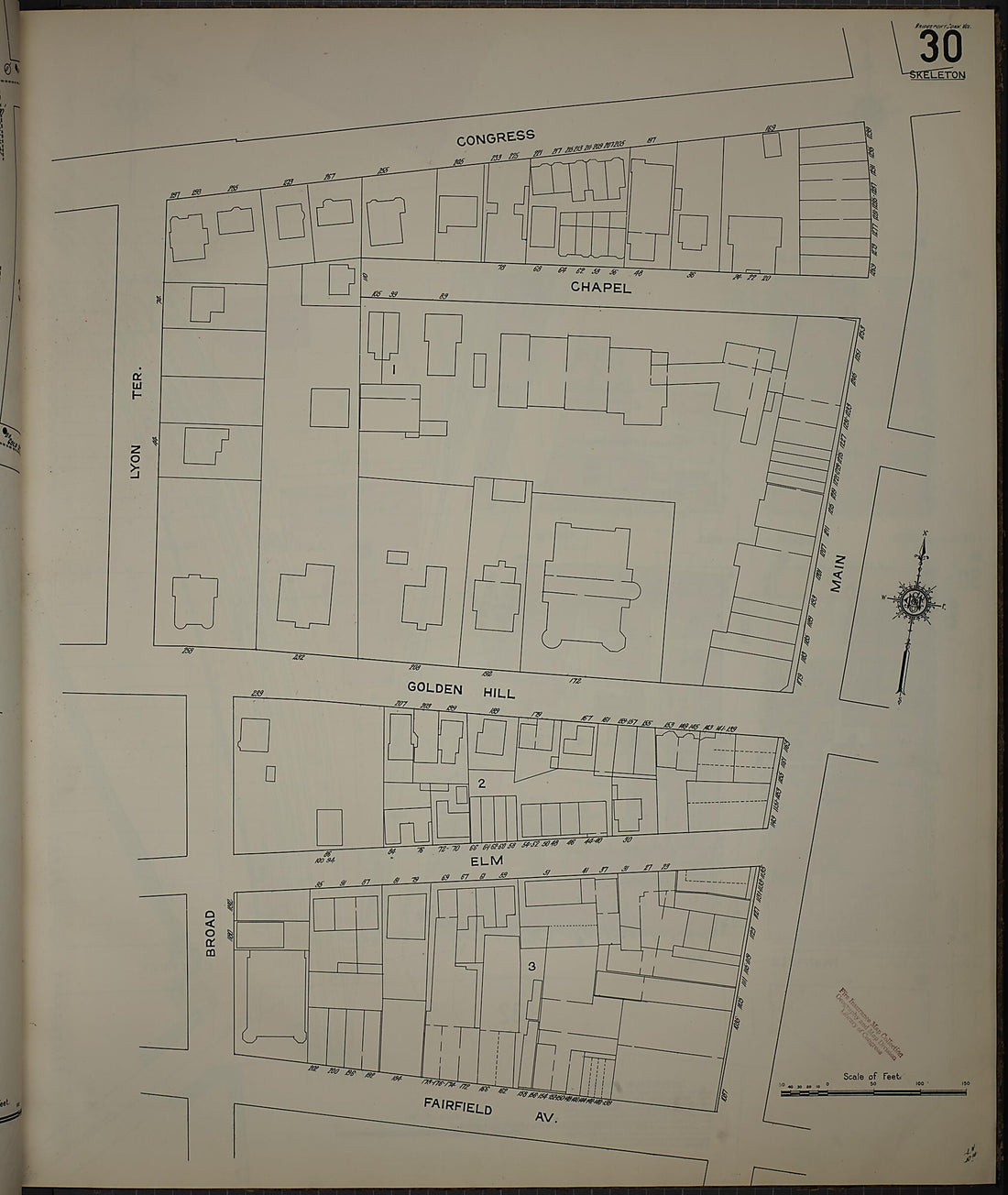 This old map of Bridgeport, Fairfield County, Connecticut was created by Sanborn Map Company in 1913