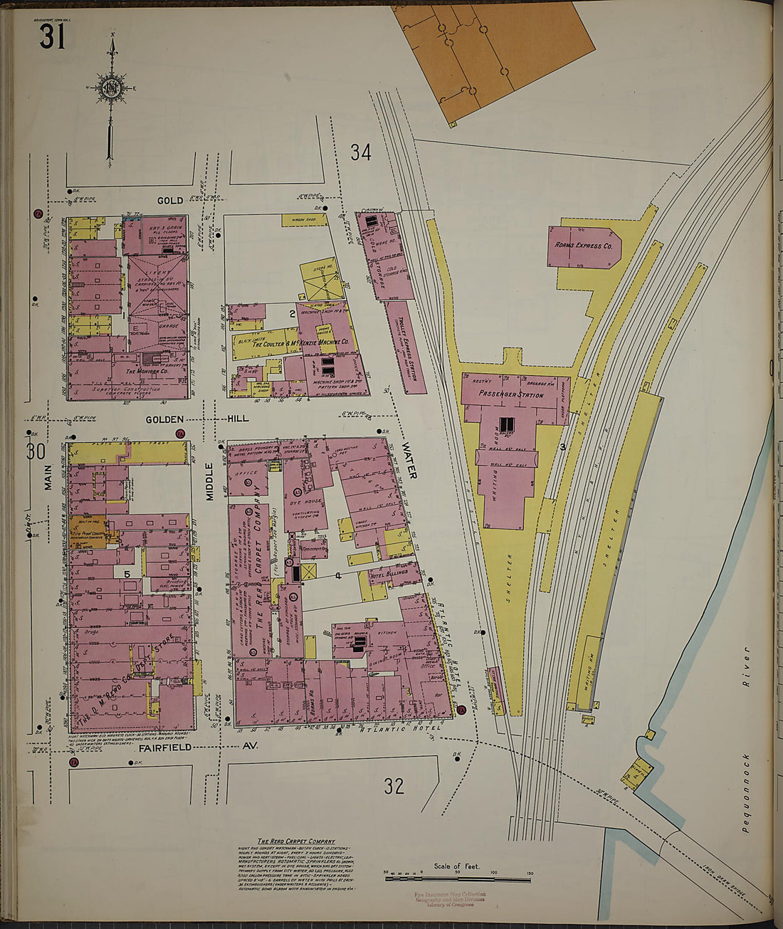 This old map of Bridgeport, Fairfield County, Connecticut was created by Sanborn Map Company in 1913