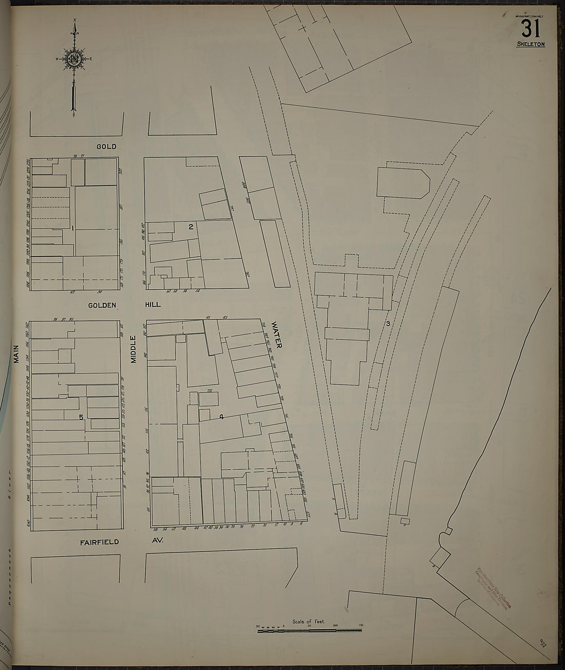 This old map of Bridgeport, Fairfield County, Connecticut was created by Sanborn Map Company in 1913