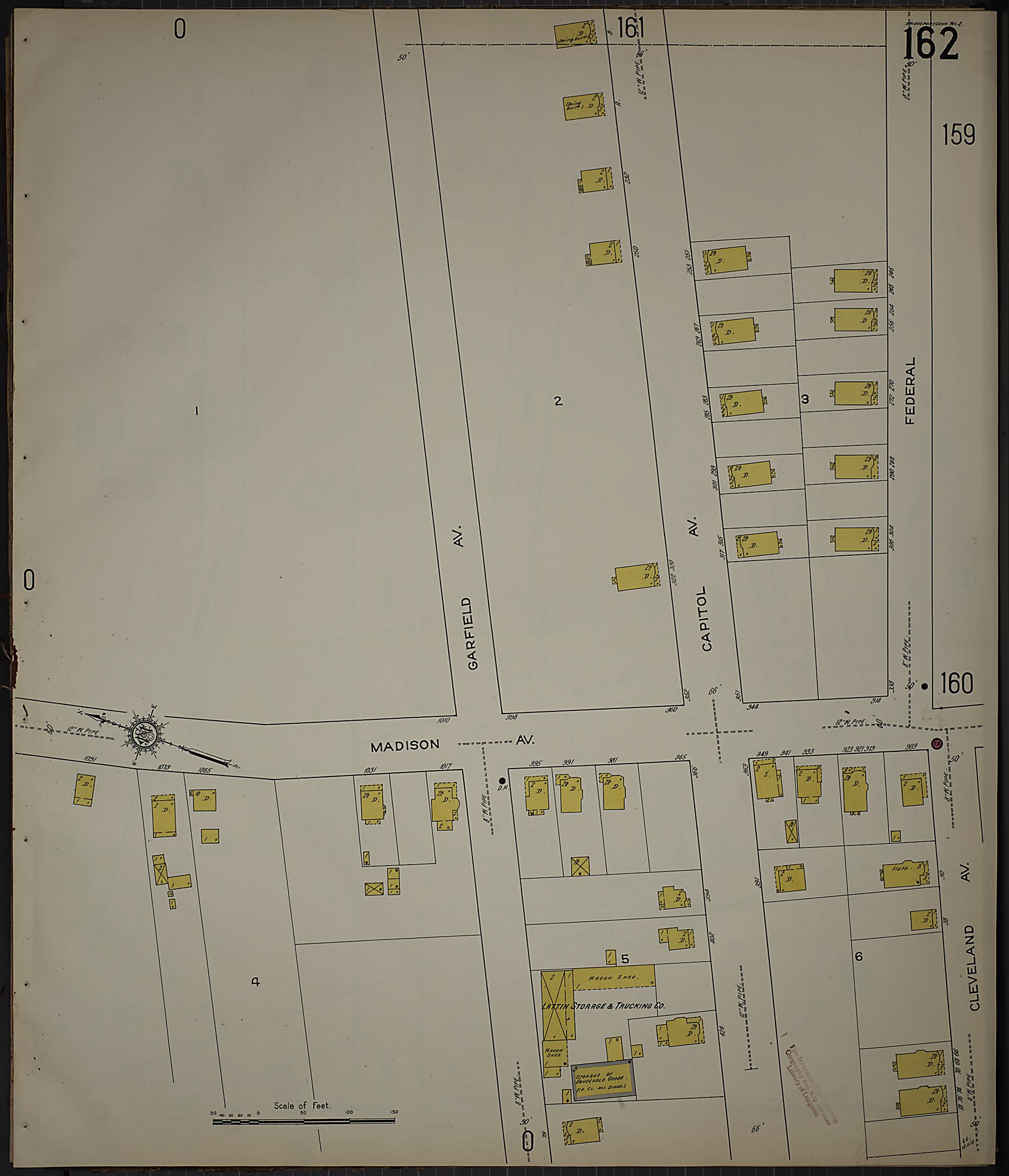 This old map of Bridgeport, Fairfield County, Connecticut was created by Sanborn Map Company in 1913