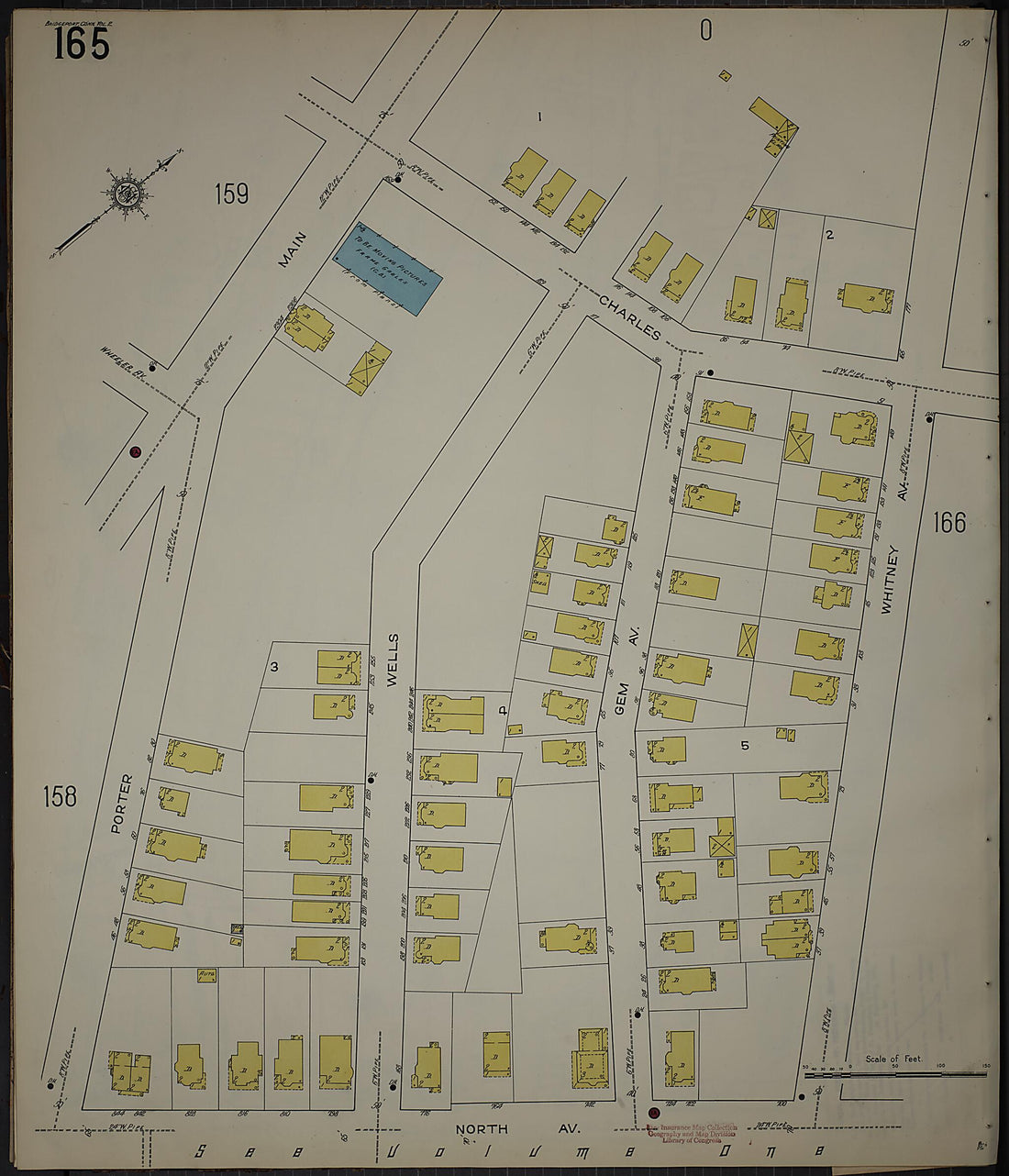 This old map of Bridgeport, Fairfield County, Connecticut was created by Sanborn Map Company in 1913