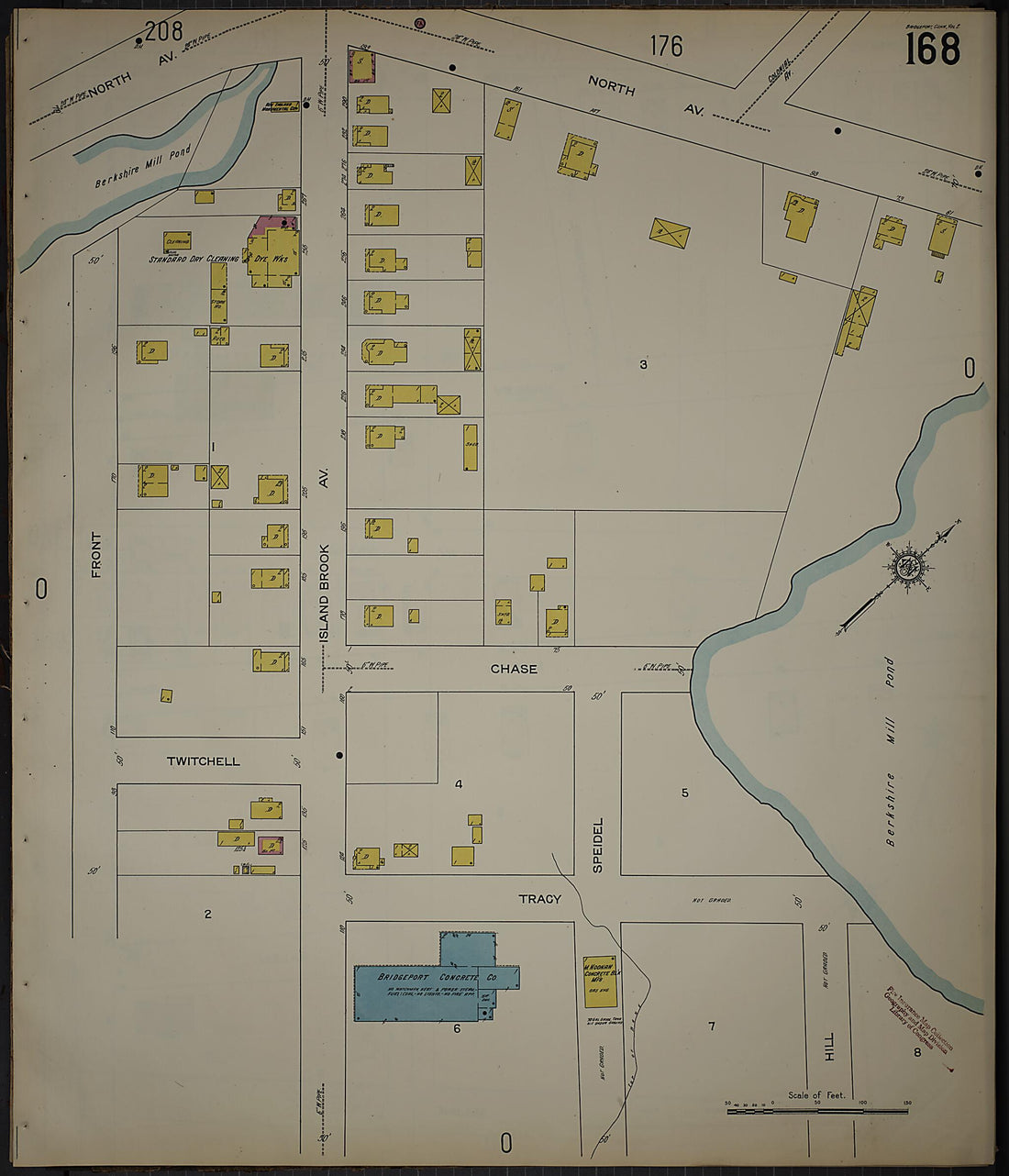 This old map of Bridgeport, Fairfield County, Connecticut was created by Sanborn Map Company in 1913