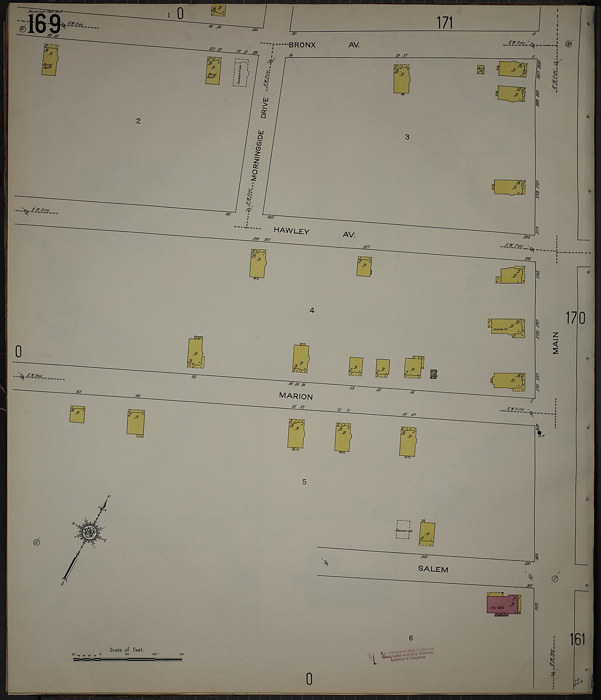 This old map of Bridgeport, Fairfield County, Connecticut was created by Sanborn Map Company in 1913