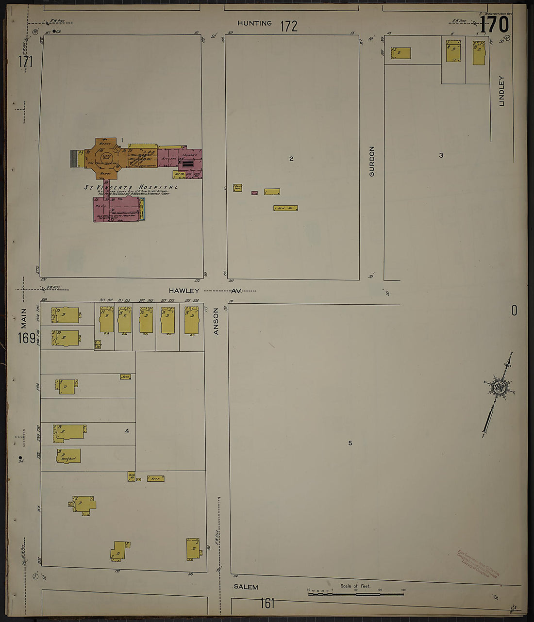 This old map of Bridgeport, Fairfield County, Connecticut was created by Sanborn Map Company in 1913