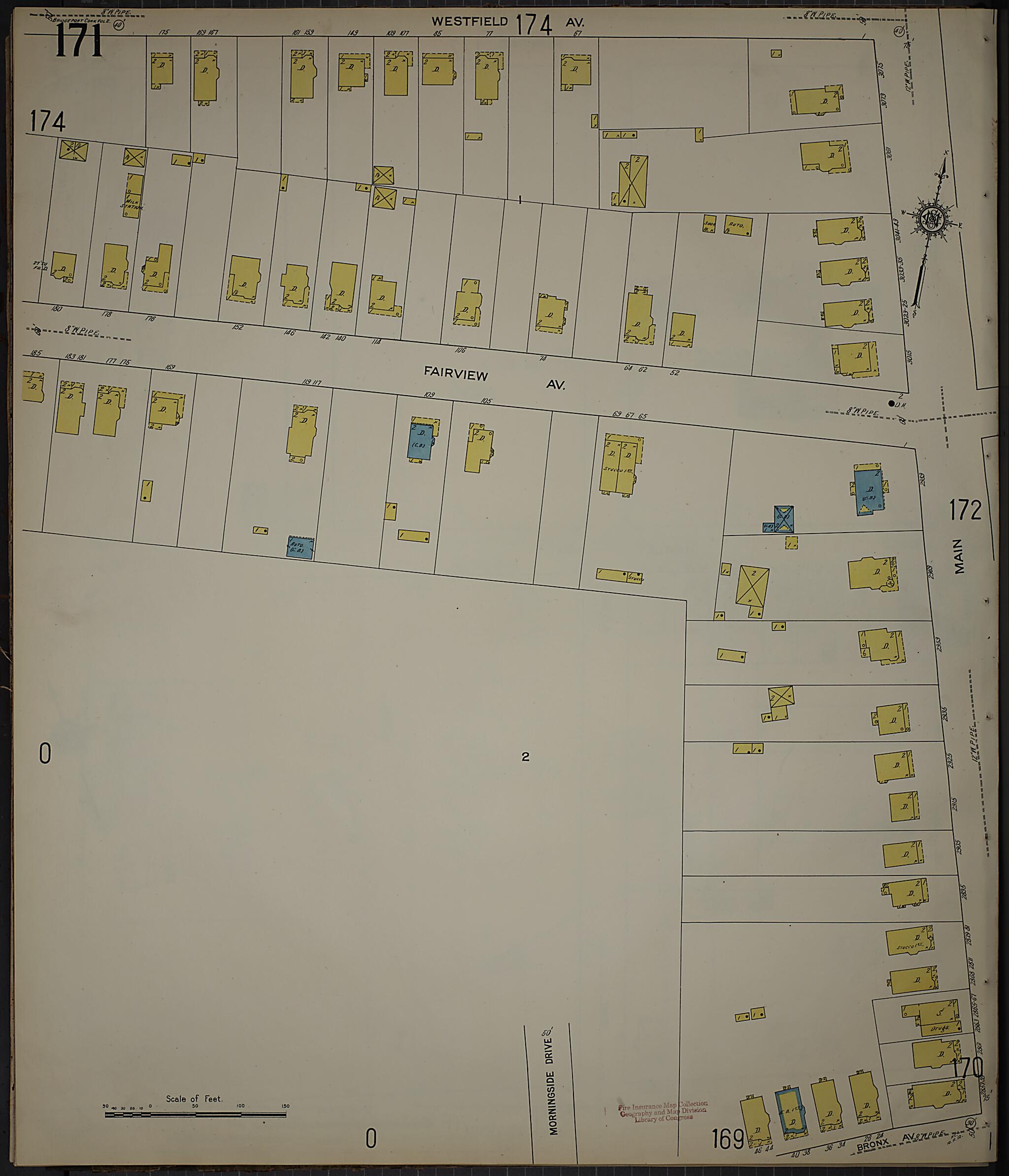This old map of Bridgeport, Fairfield County, Connecticut was created by Sanborn Map Company in 1913