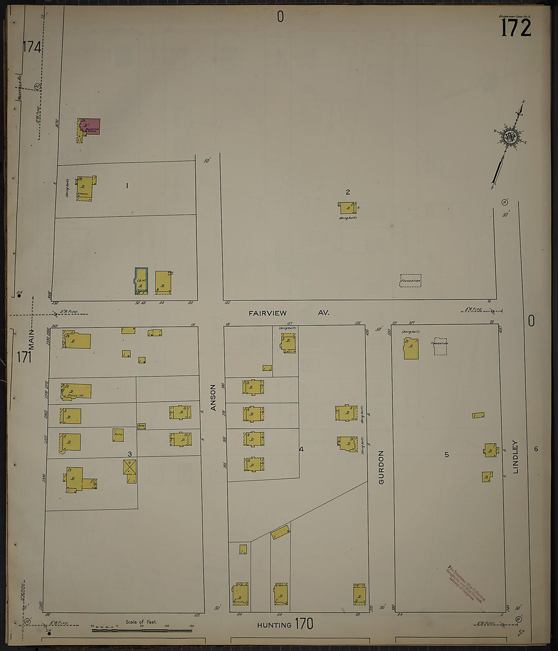 This old map of Bridgeport, Fairfield County, Connecticut was created by Sanborn Map Company in 1913