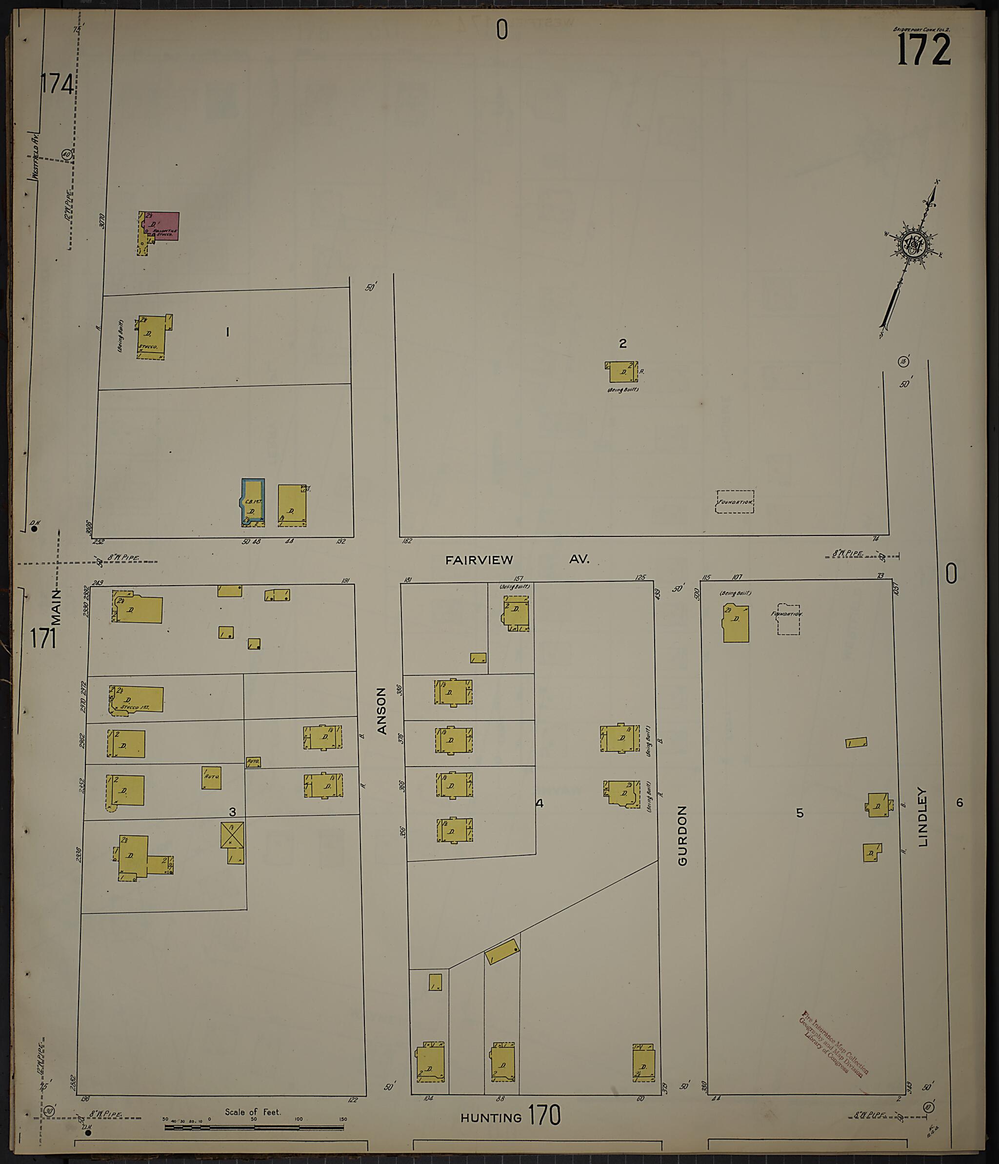 This old map of Bridgeport, Fairfield County, Connecticut was created by Sanborn Map Company in 1913