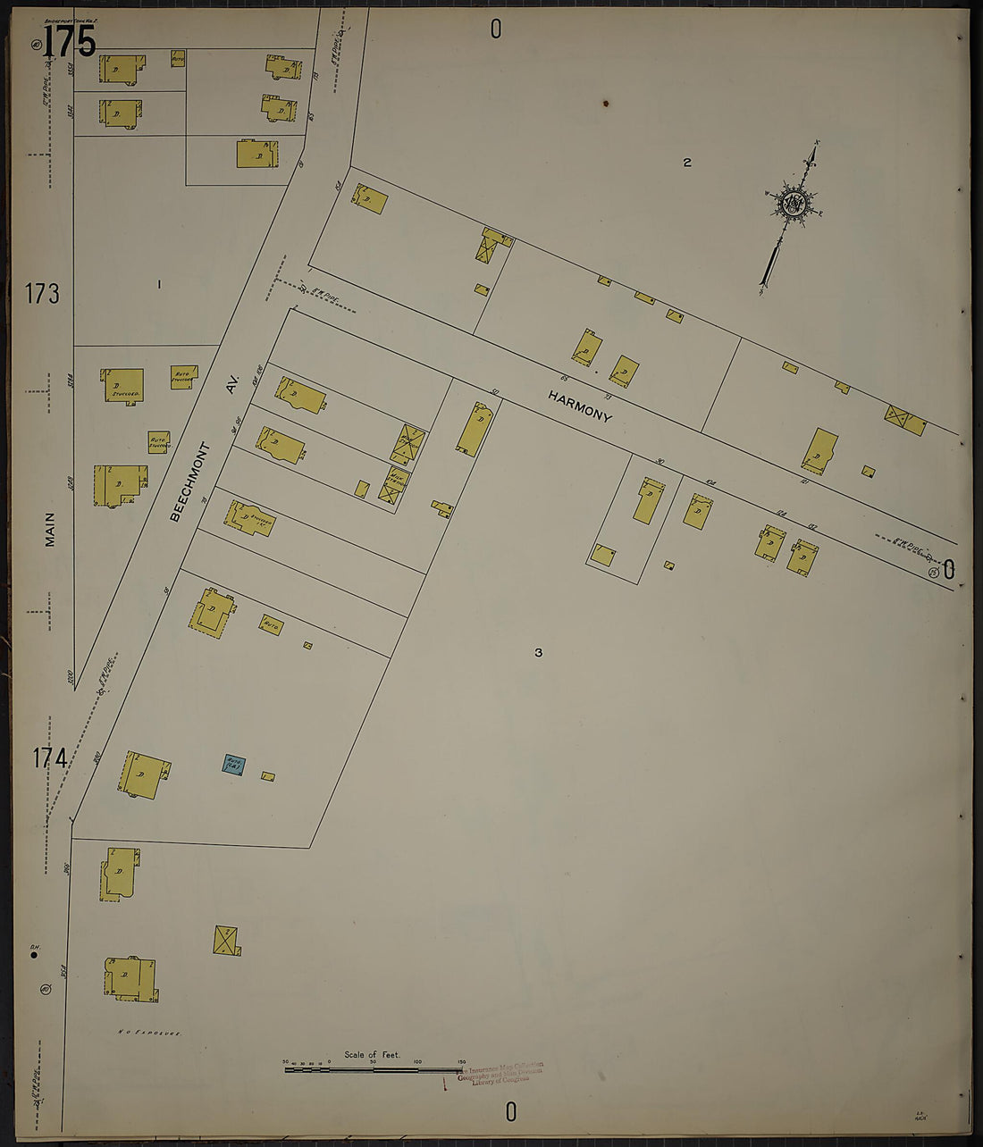 This old map of Bridgeport, Fairfield County, Connecticut was created by Sanborn Map Company in 1913