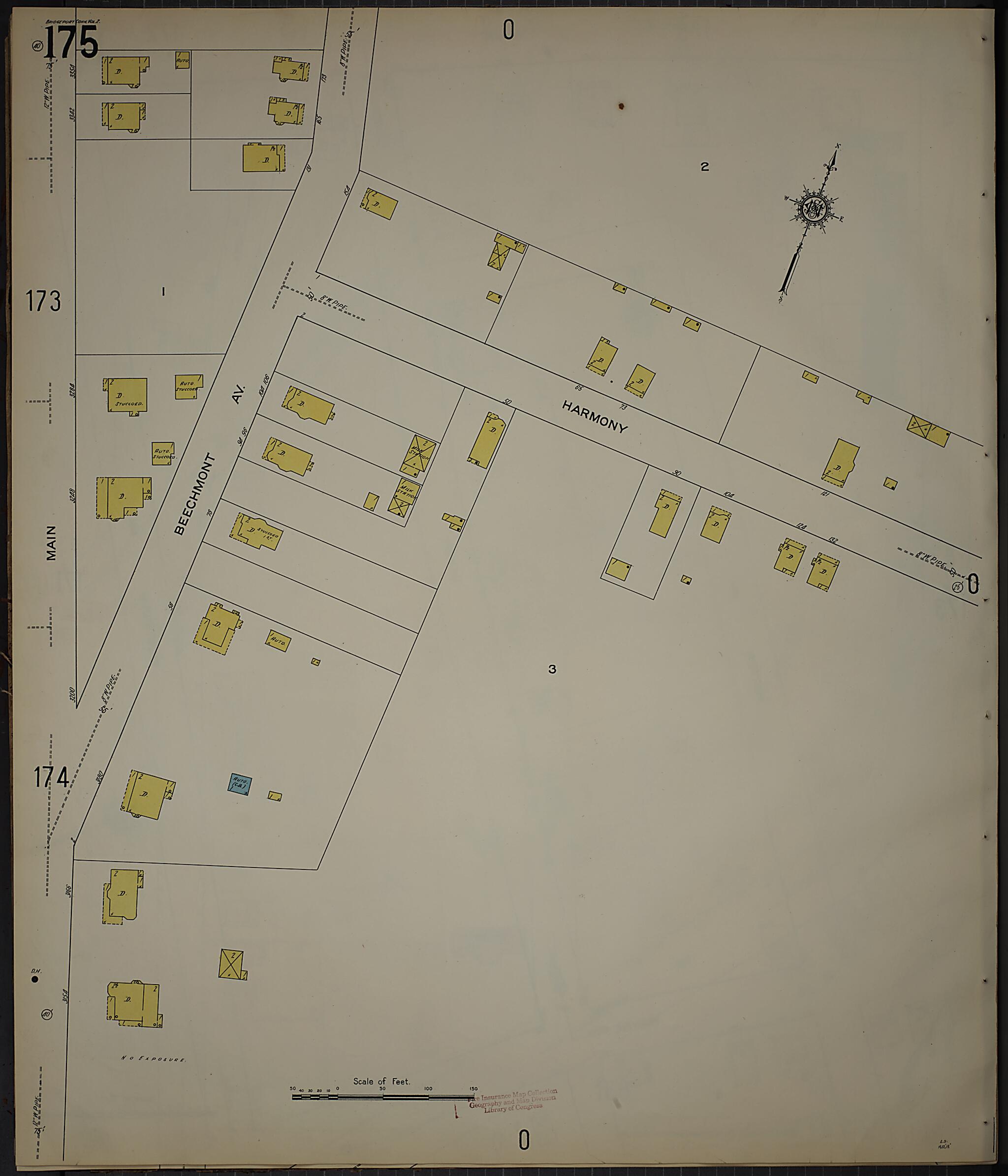 This old map of Bridgeport, Fairfield County, Connecticut was created by Sanborn Map Company in 1913