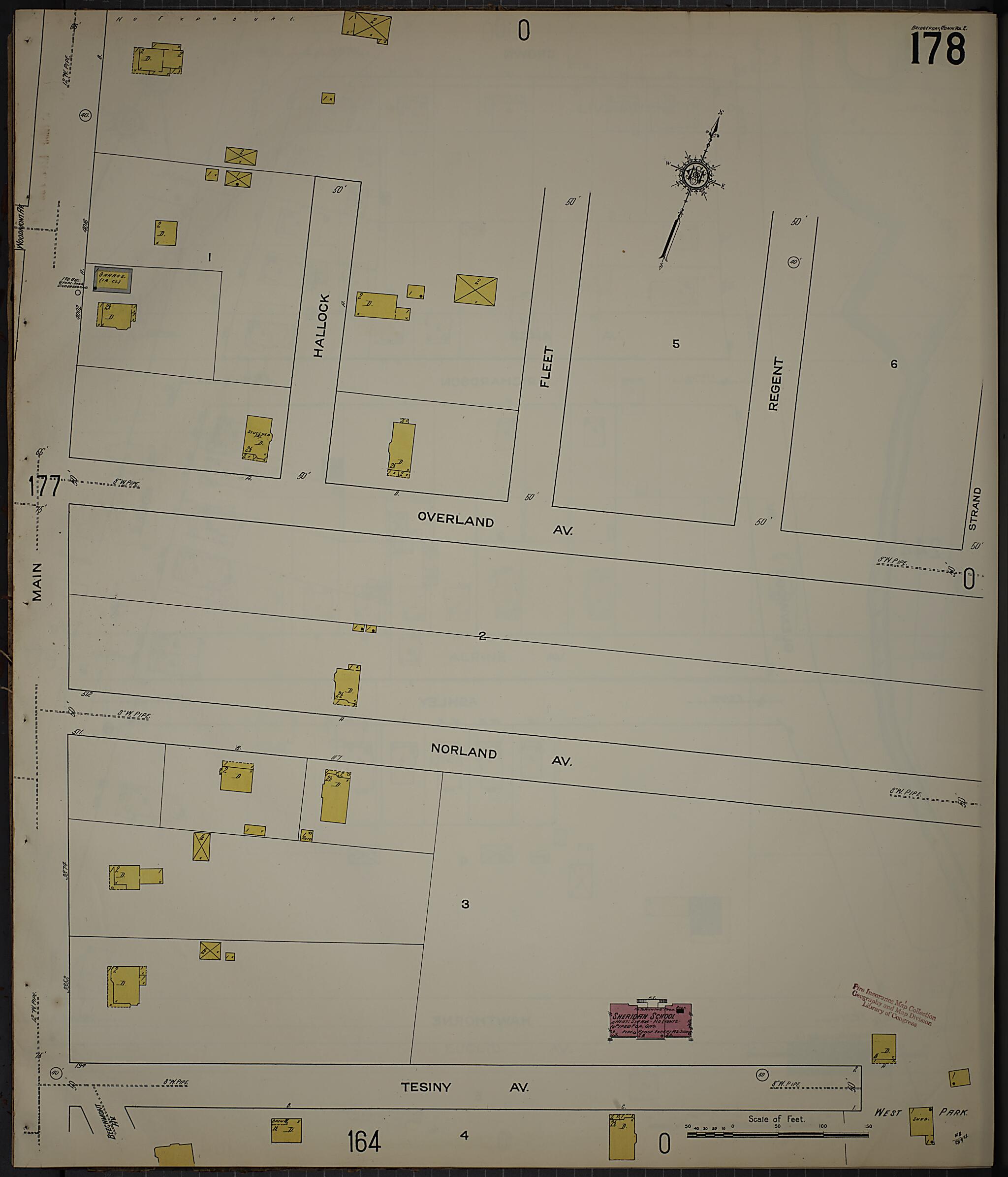 This old map of Bridgeport, Fairfield County, Connecticut was created by Sanborn Map Company in 1913