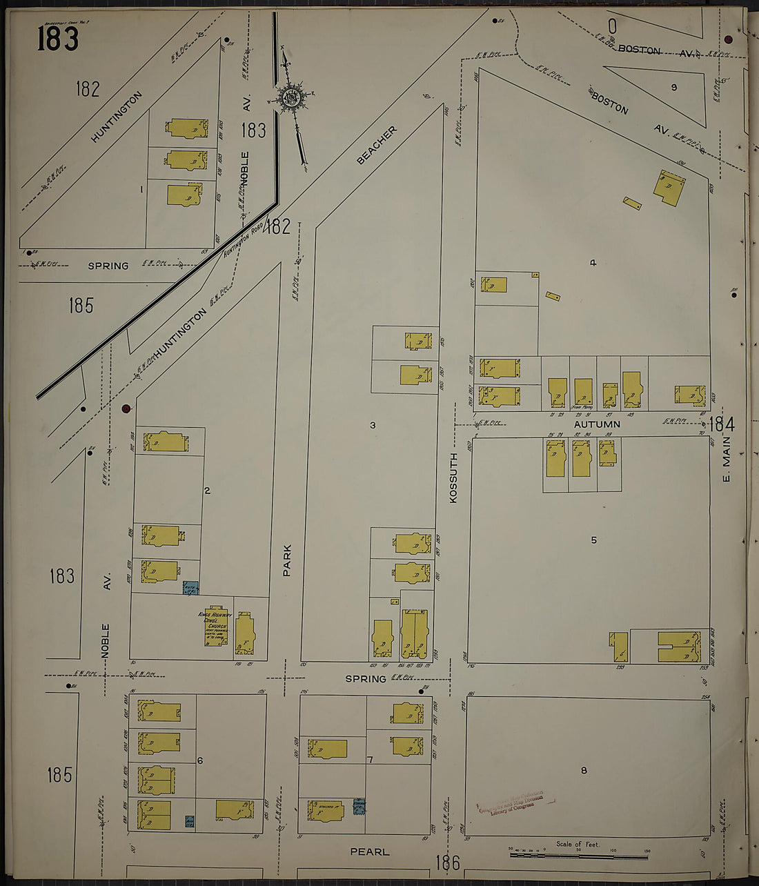 This old map of Bridgeport, Fairfield County, Connecticut was created by Sanborn Map Company in 1913