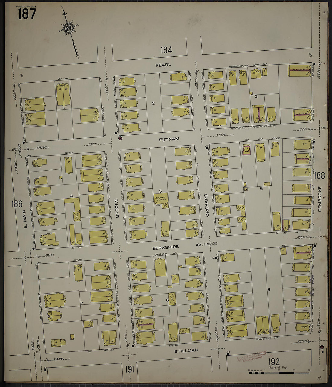This old map of Bridgeport, Fairfield County, Connecticut was created by Sanborn Map Company in 1913