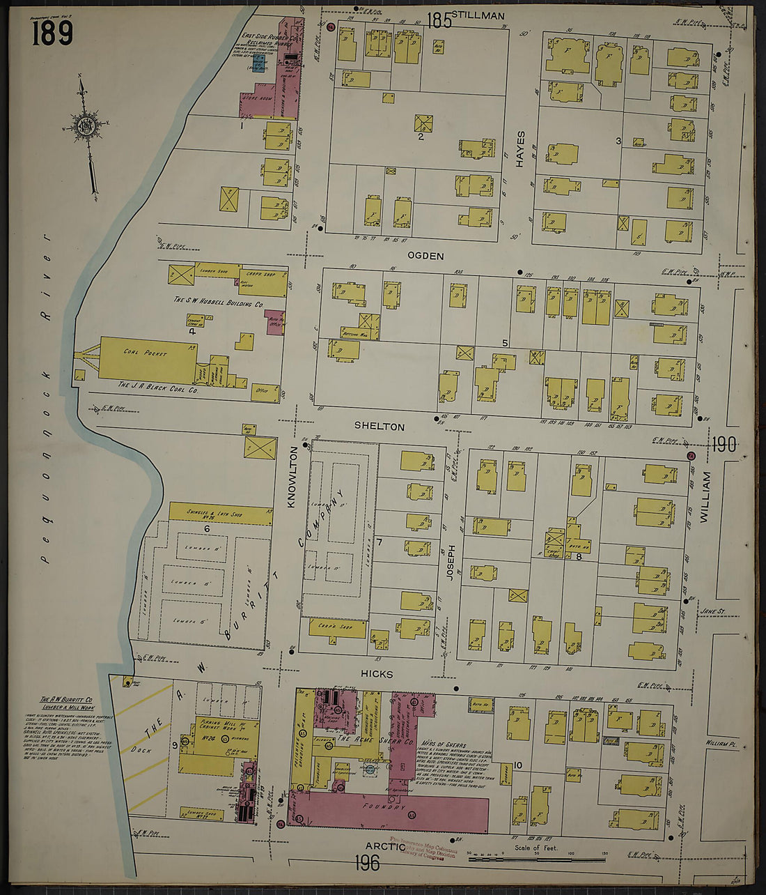 This old map of Bridgeport, Fairfield County, Connecticut was created by Sanborn Map Company in 1913